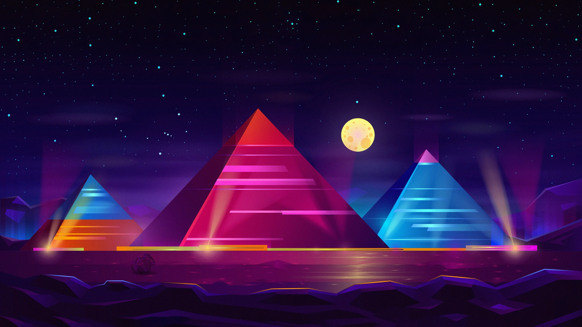 Неоновая пирамида