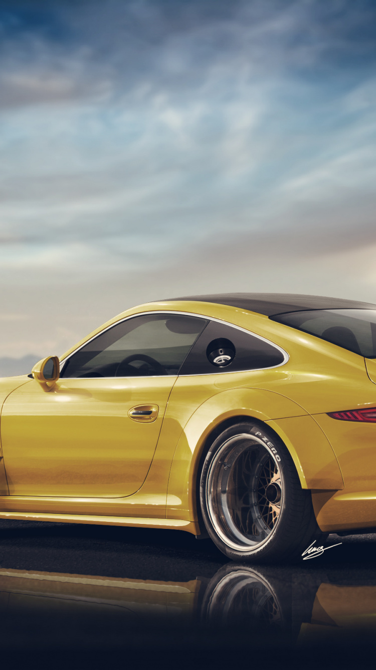 Porsche 911r Yellow
