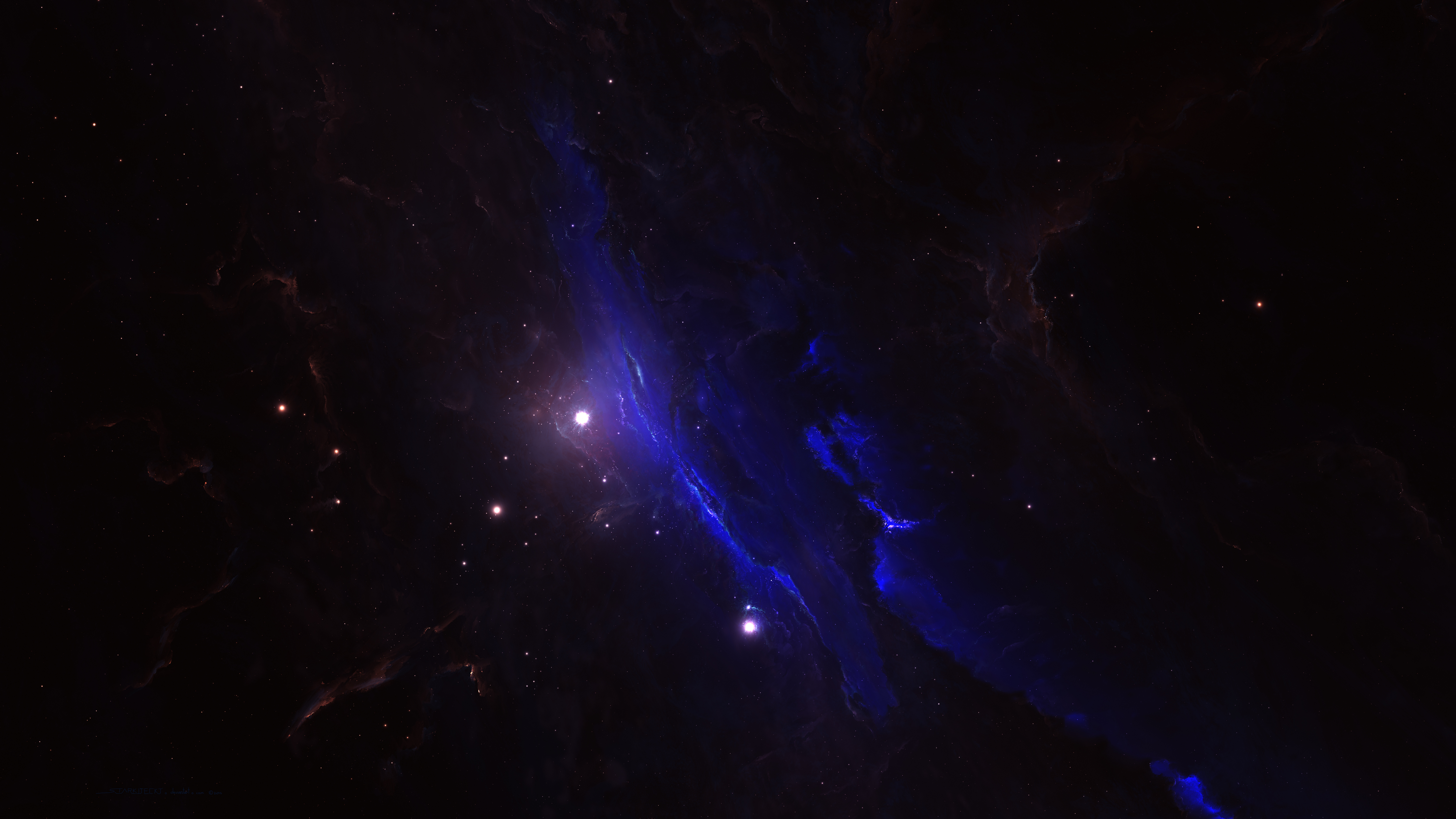 Обои 7680x4320 туманность, астрономический объект, свет, темнота, атмосфера...