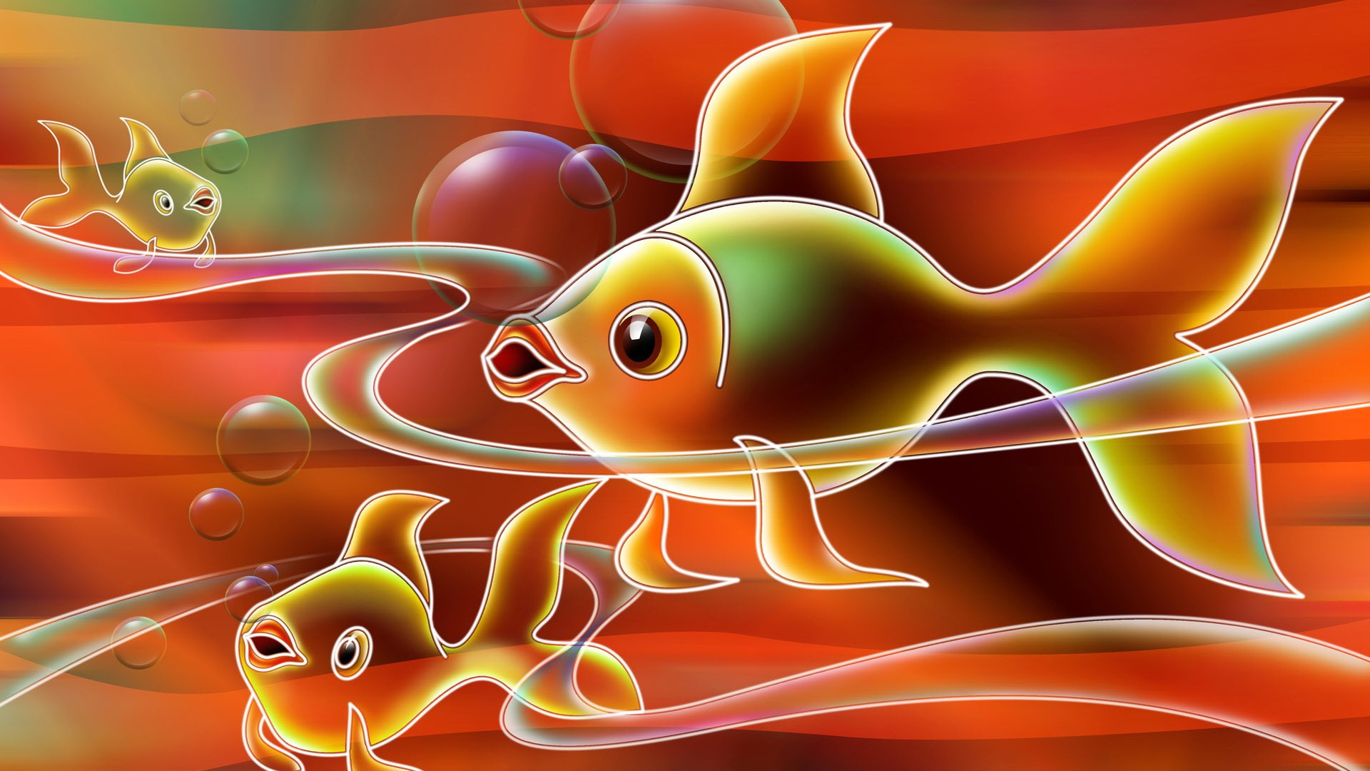 Рыбки абстракция