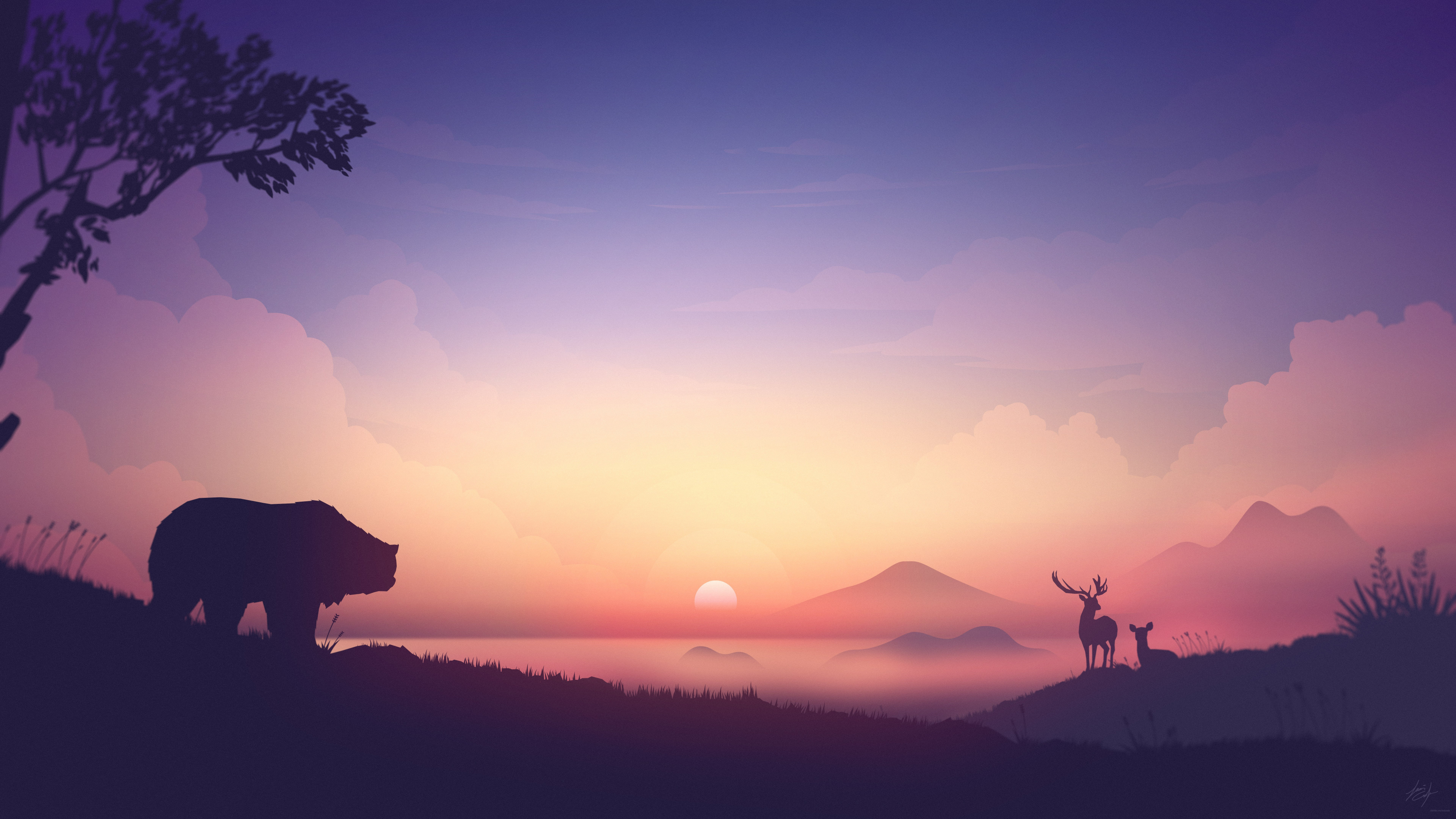 Sky Day Landscape 4k