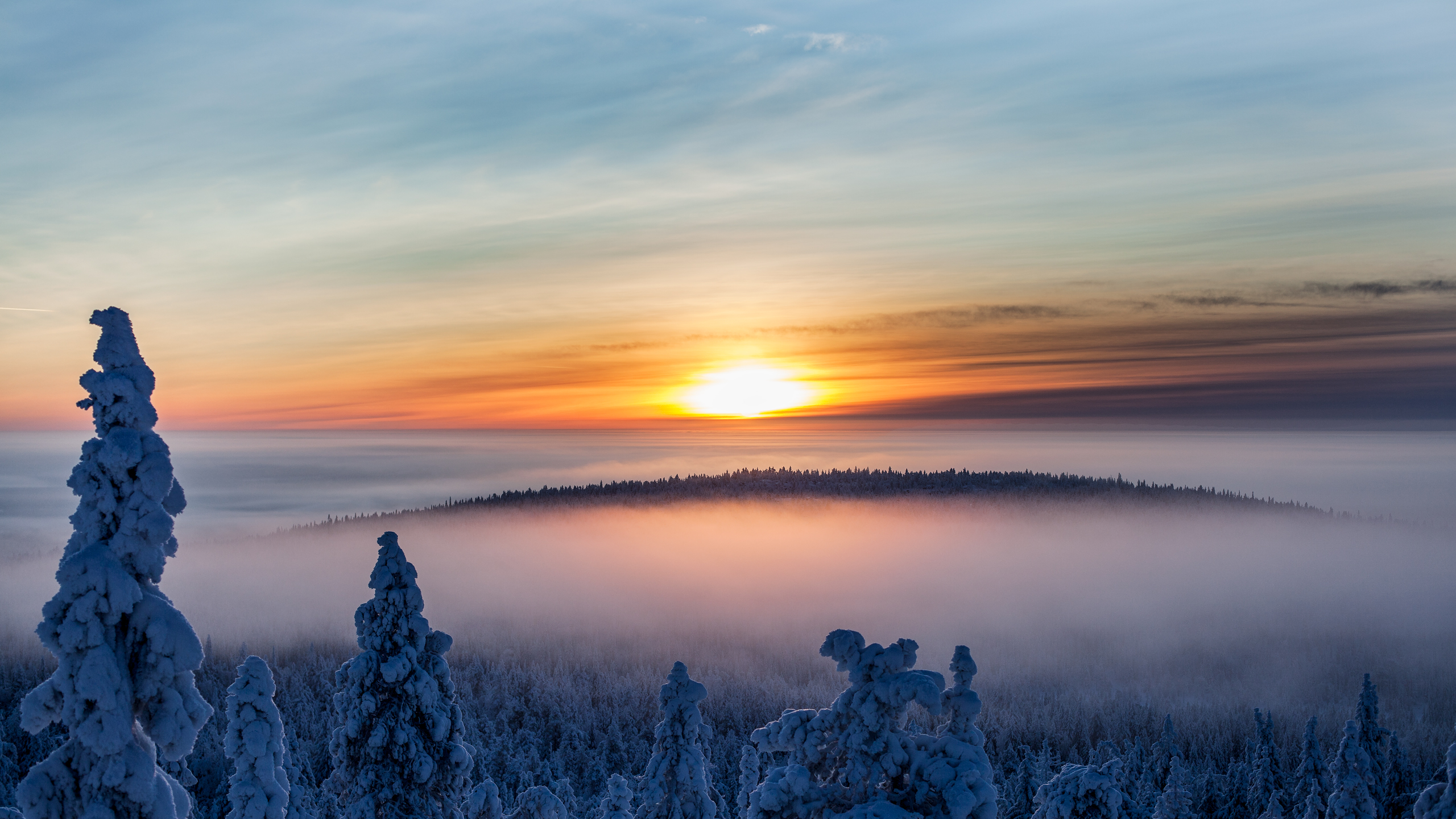 Финляндия зимой панорама