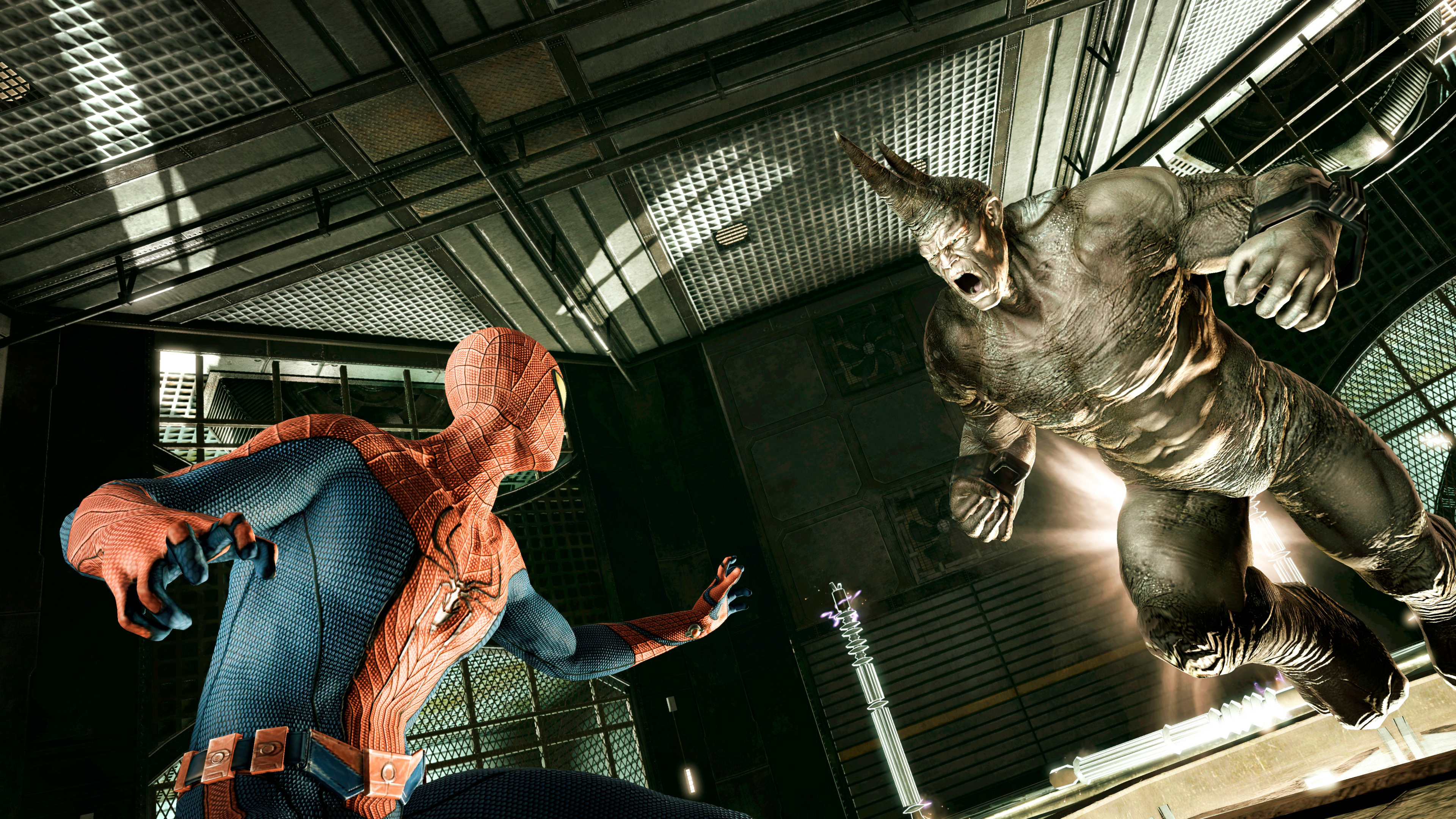 Игры человек против пауков. The amazing Spider-man 2012 Рино. Spider man 2 игра носорог. The amazing Spider-man (игра, 2012). Носорог the amazing Spider man.