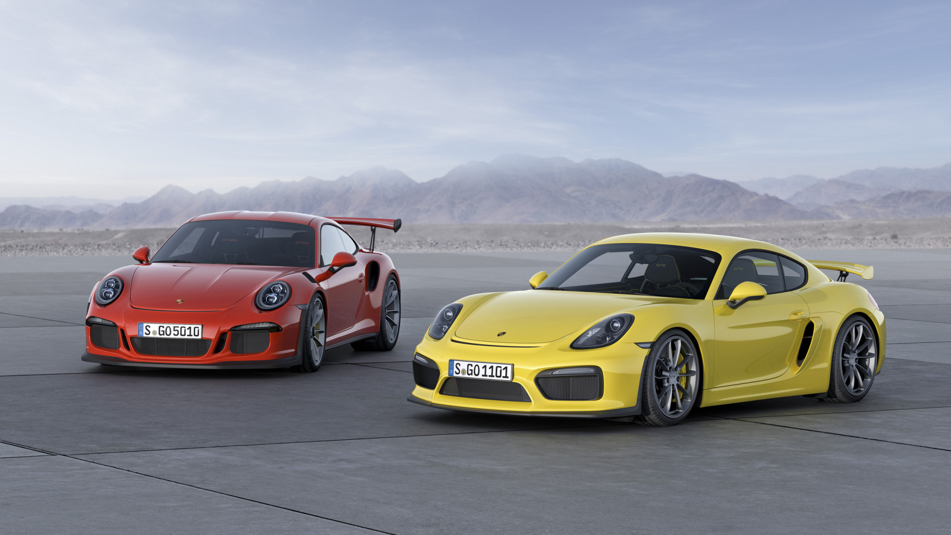 Porsche спорткар желтый