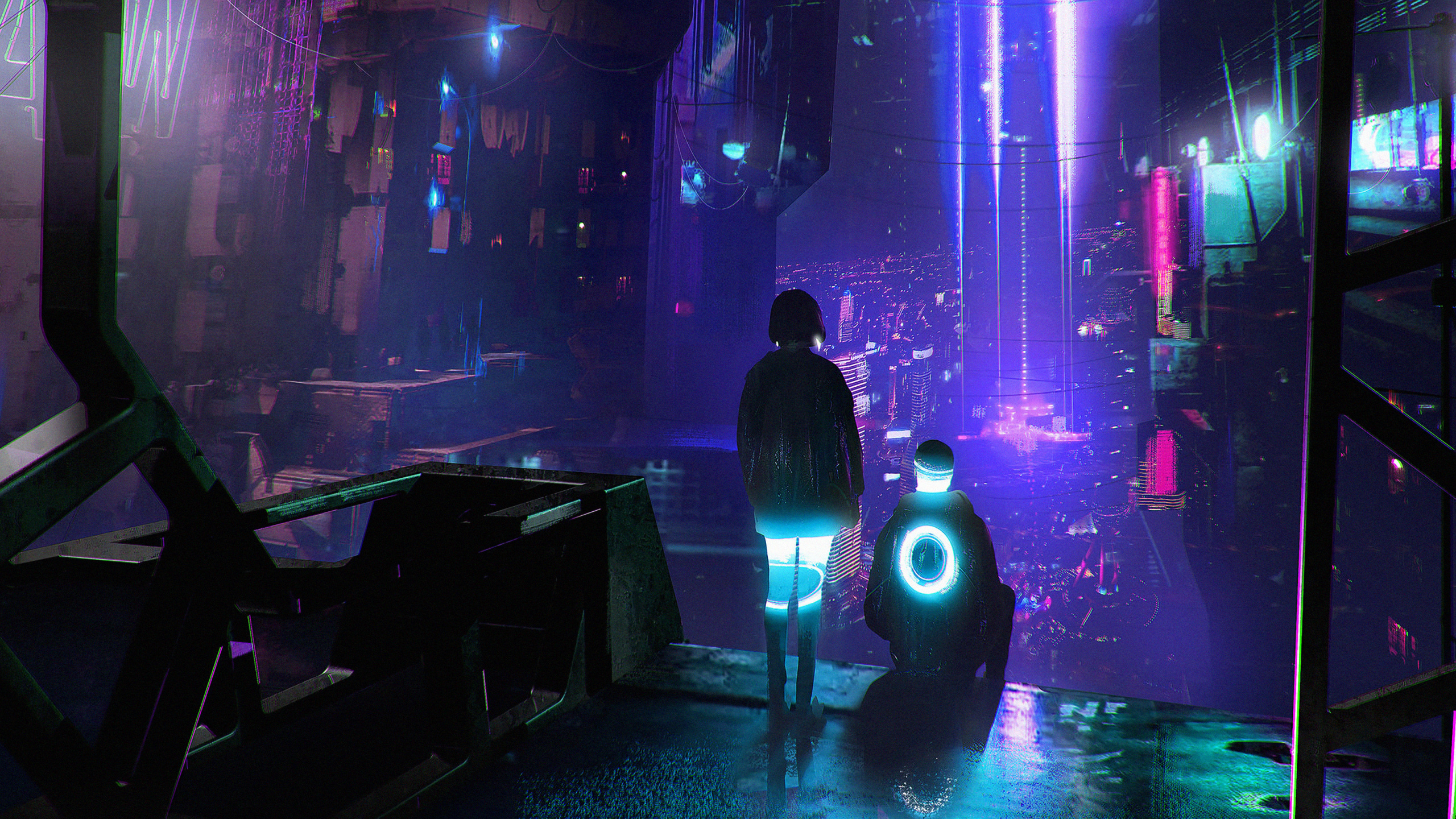 Cyberpunk black wallpaper