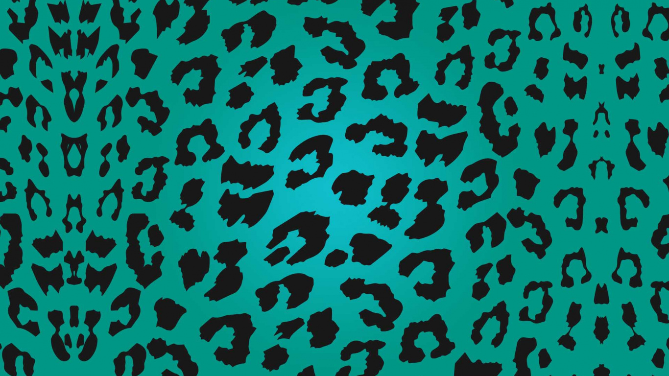 Леопардовый принт на бирюзовом фоне