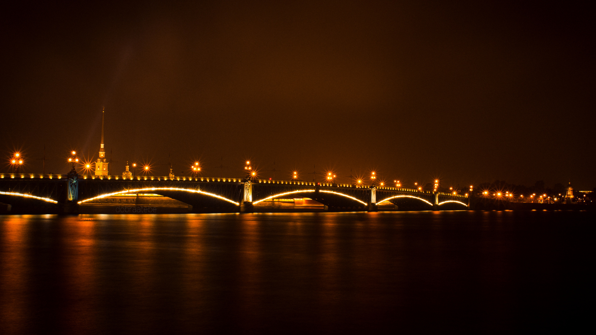 Мосты петербурга ночью