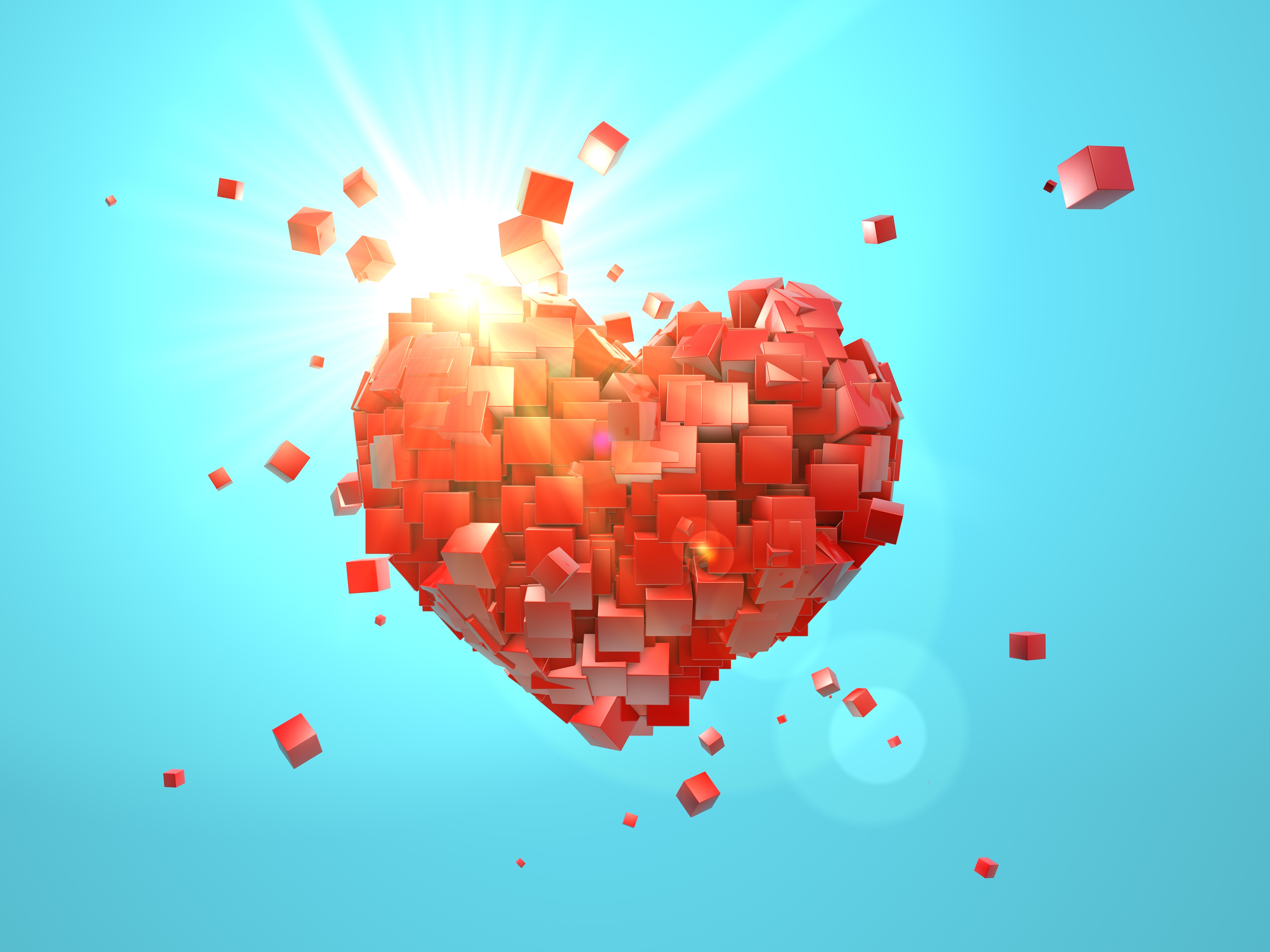 Обои сердце, любовь, День Святого Валентина, иллюстрация, графический дизай...