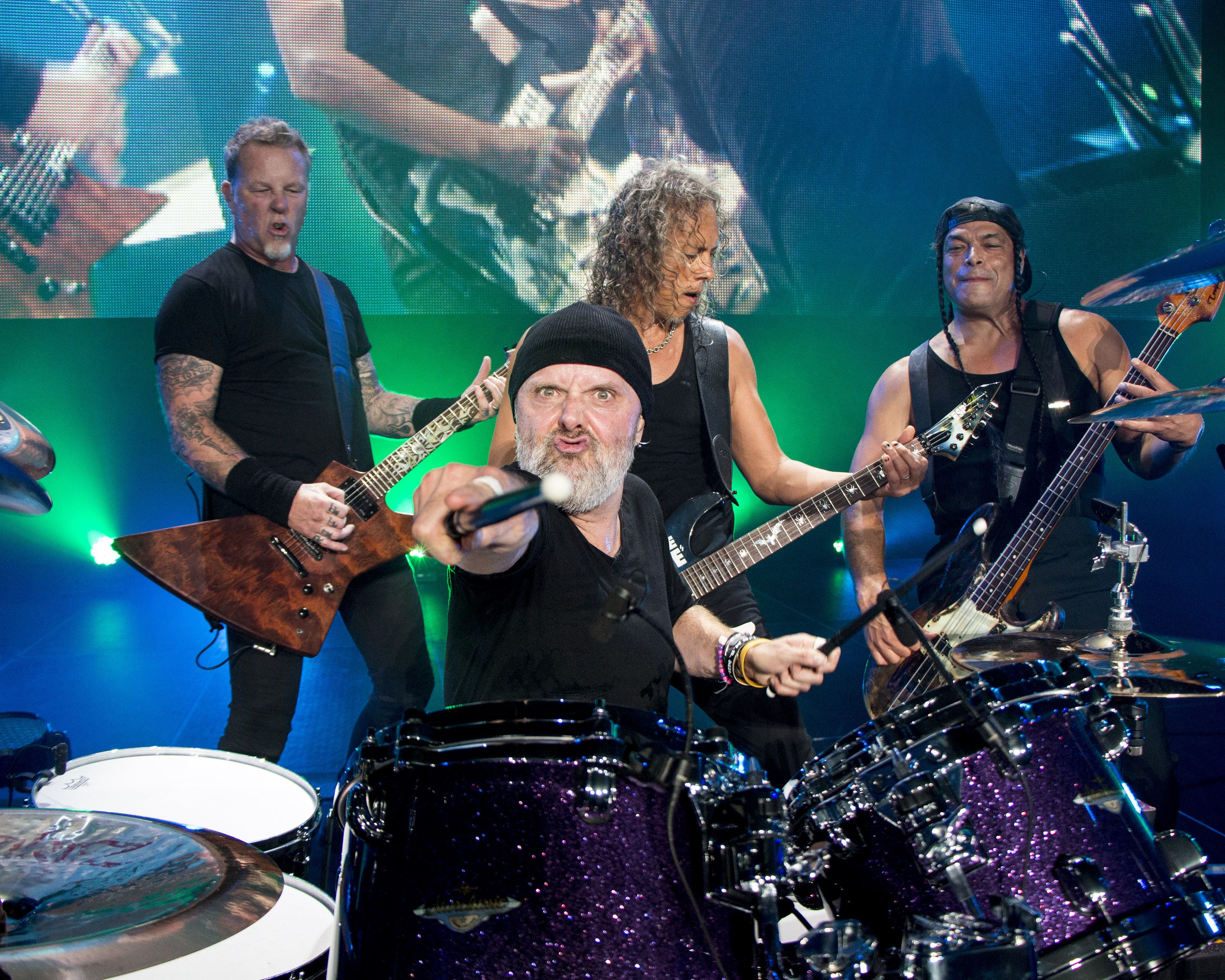 Рок концерт слушать. Группа металлика. Металлика Ларс Ульрих. Рок группа Metallica. Хэтфилд металлика.
