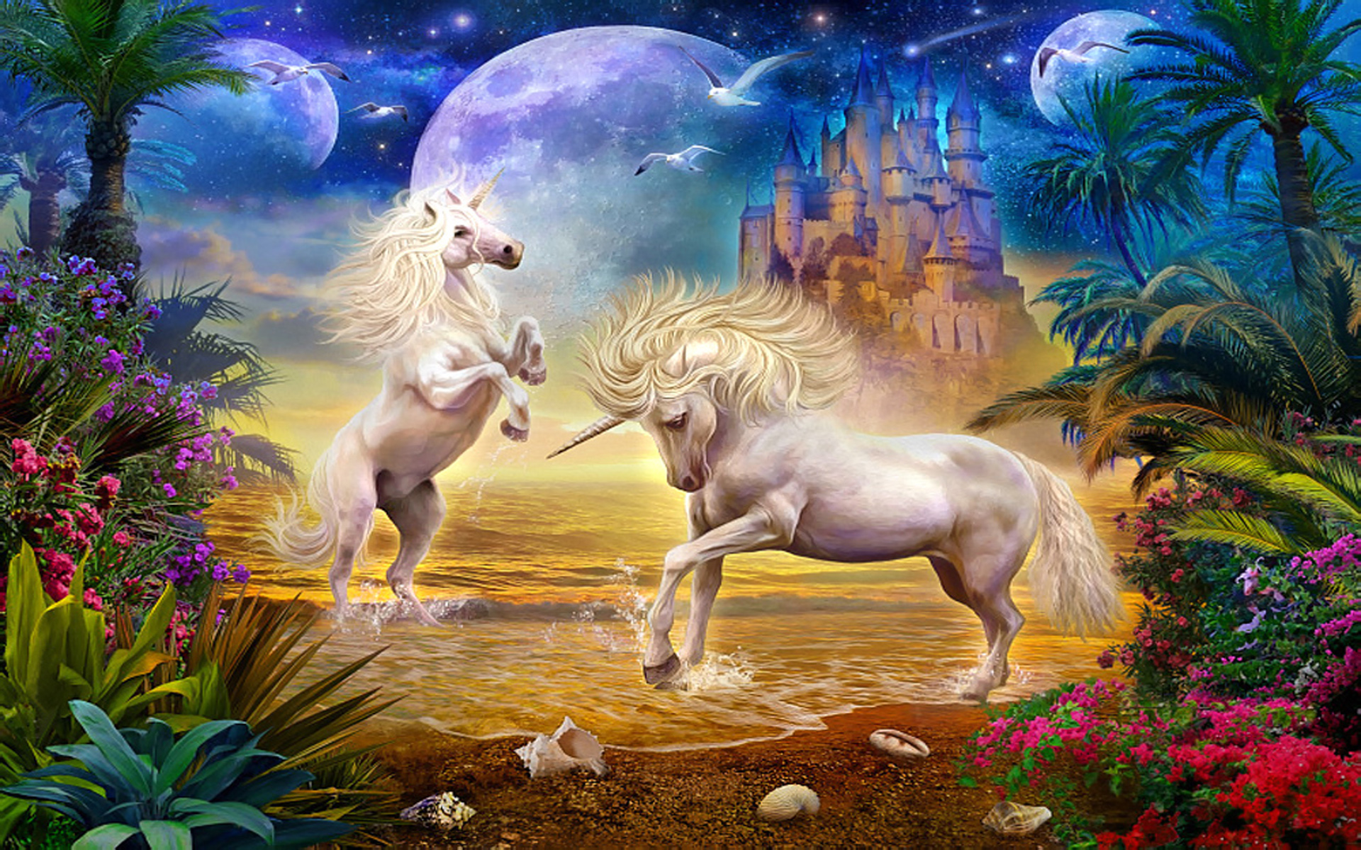 Рождение лошадки. Единороги. Сказочные лошади. Волшебный Единорог. Сказочный Единорог.