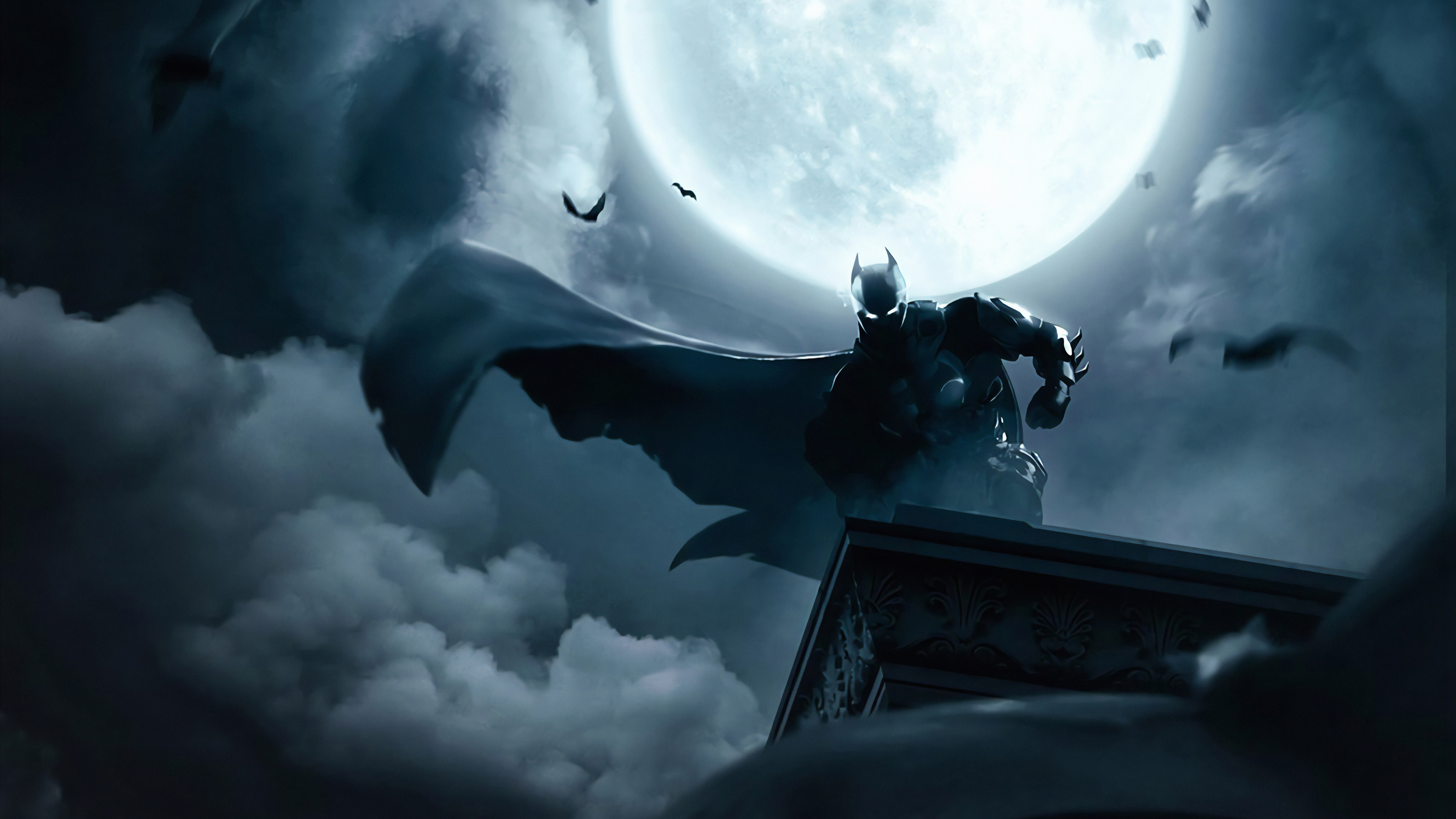 Обои Бэтмен, супергерой, Темный Рыцарь Трилогия, облако, Цифровой композити...