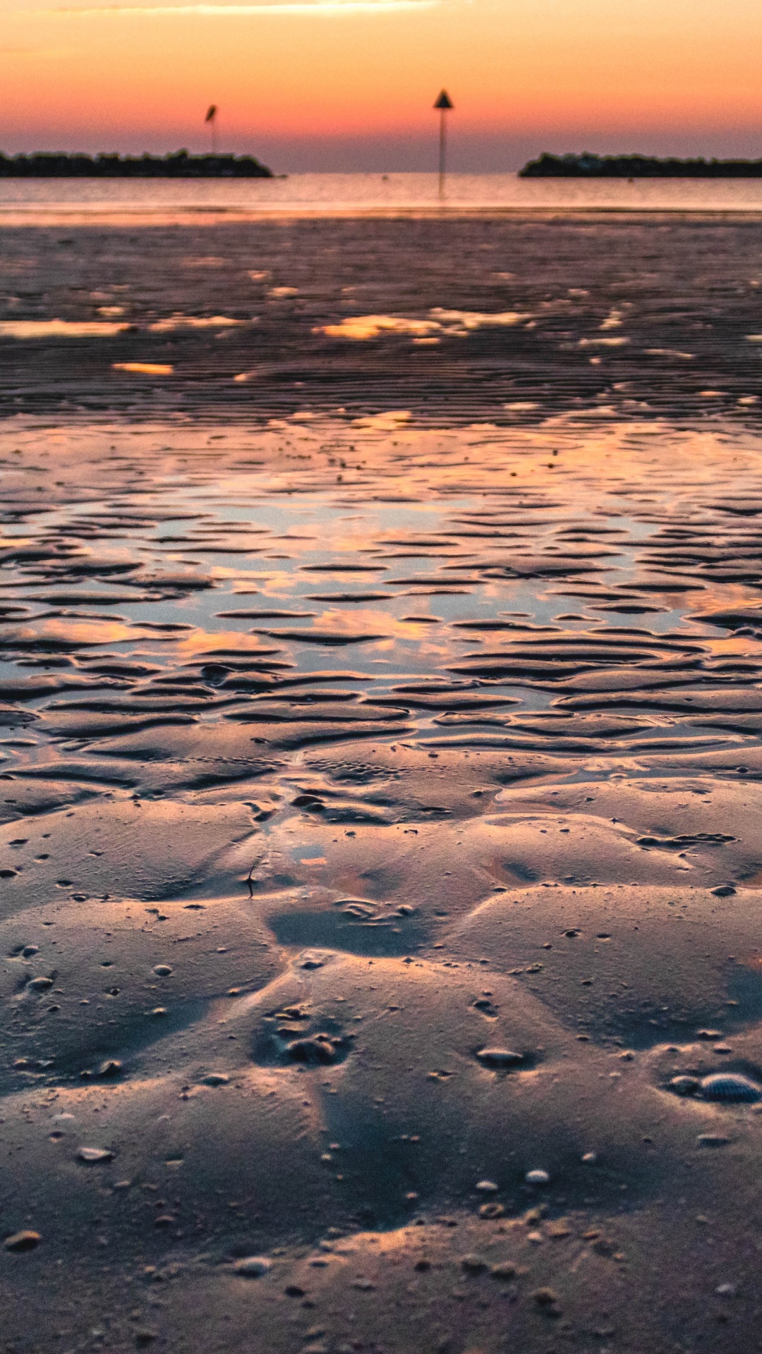 Обои пляж, горизонт, вода, море, песок в разрешении 1080x1920