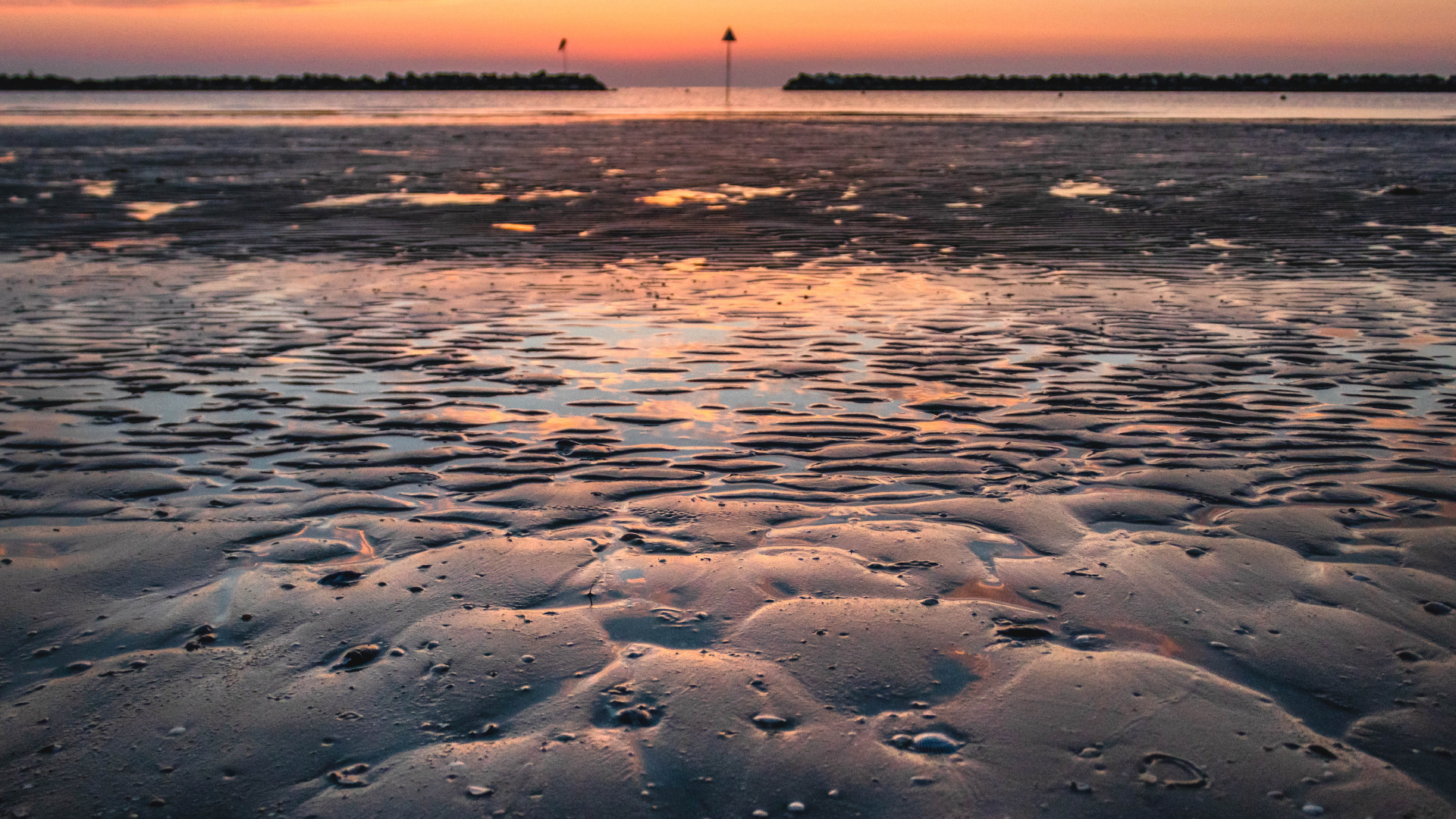 Обои пляж, горизонт, вода, море, песок в разрешении 1920x1080