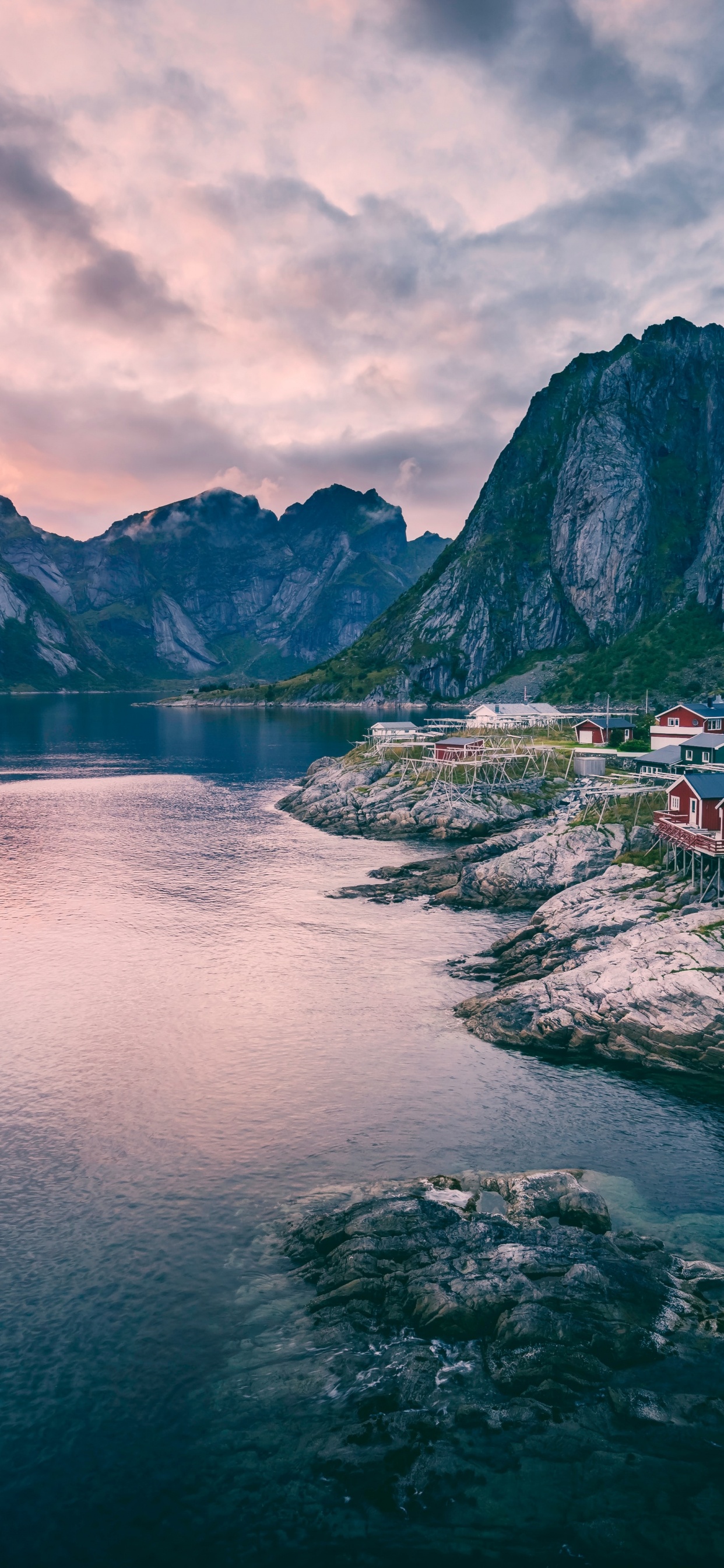 Обои Норвегия природа, фьорд, Лофотен, природа, путешествие в разрешении 1242x2688