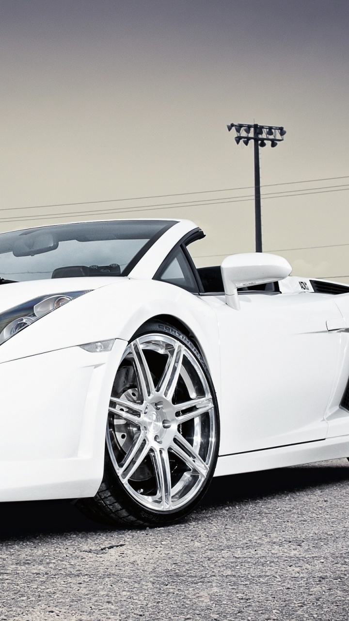 Обои lamborghini gallardo, Ламборджини, lamborghini уракан, суперкар, белые в разрешении 720x1280
