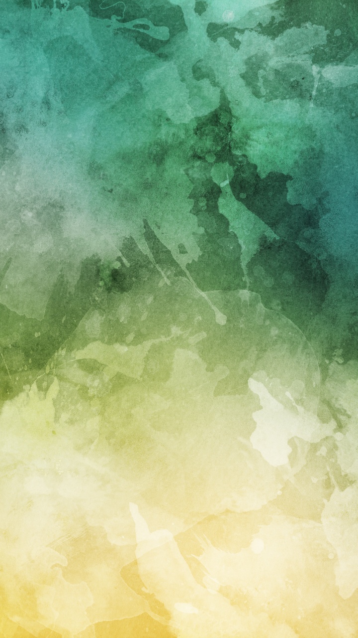 Обои акварельная живопись, живопись, текстура, зеленый, акварельные краски в разрешении 720x1280