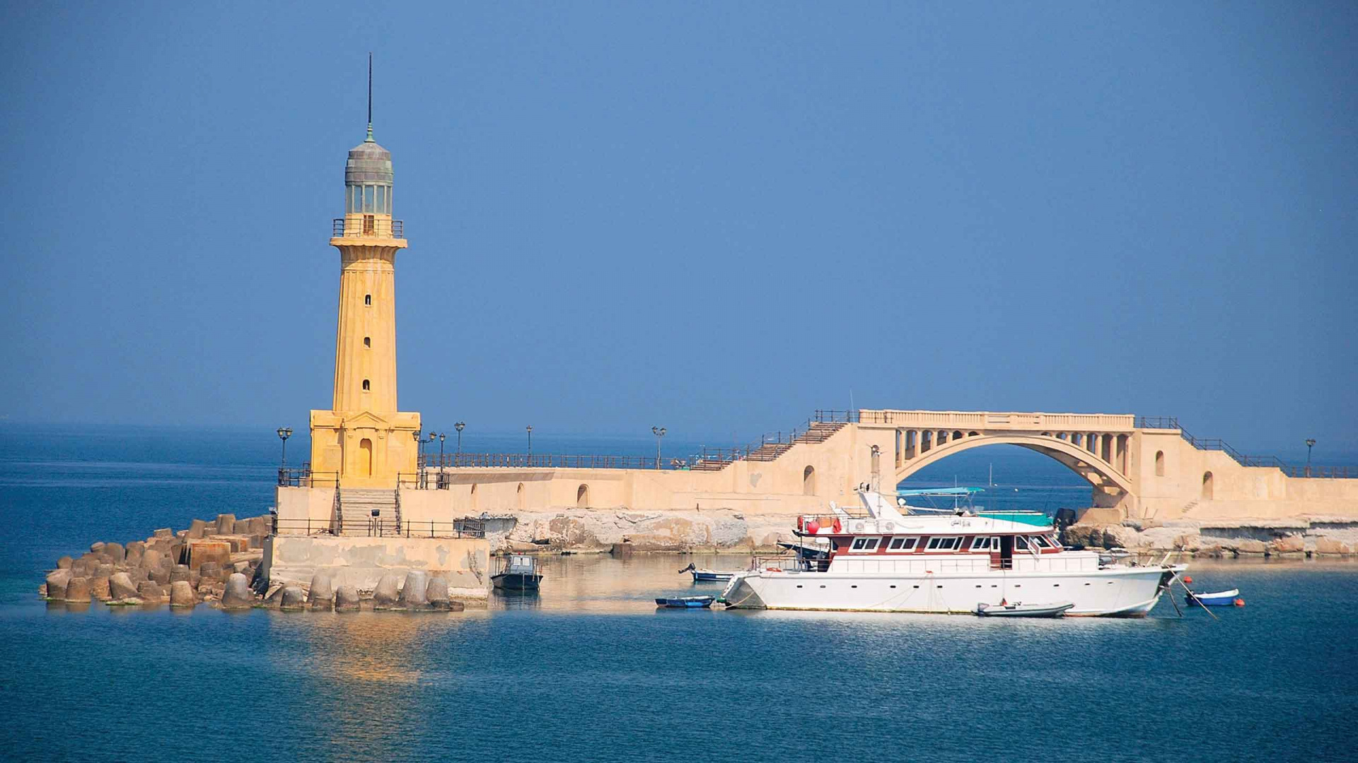 Обои вышка, море, туризм, Маяк, Ахмед Селим в разрешении 1920x1080