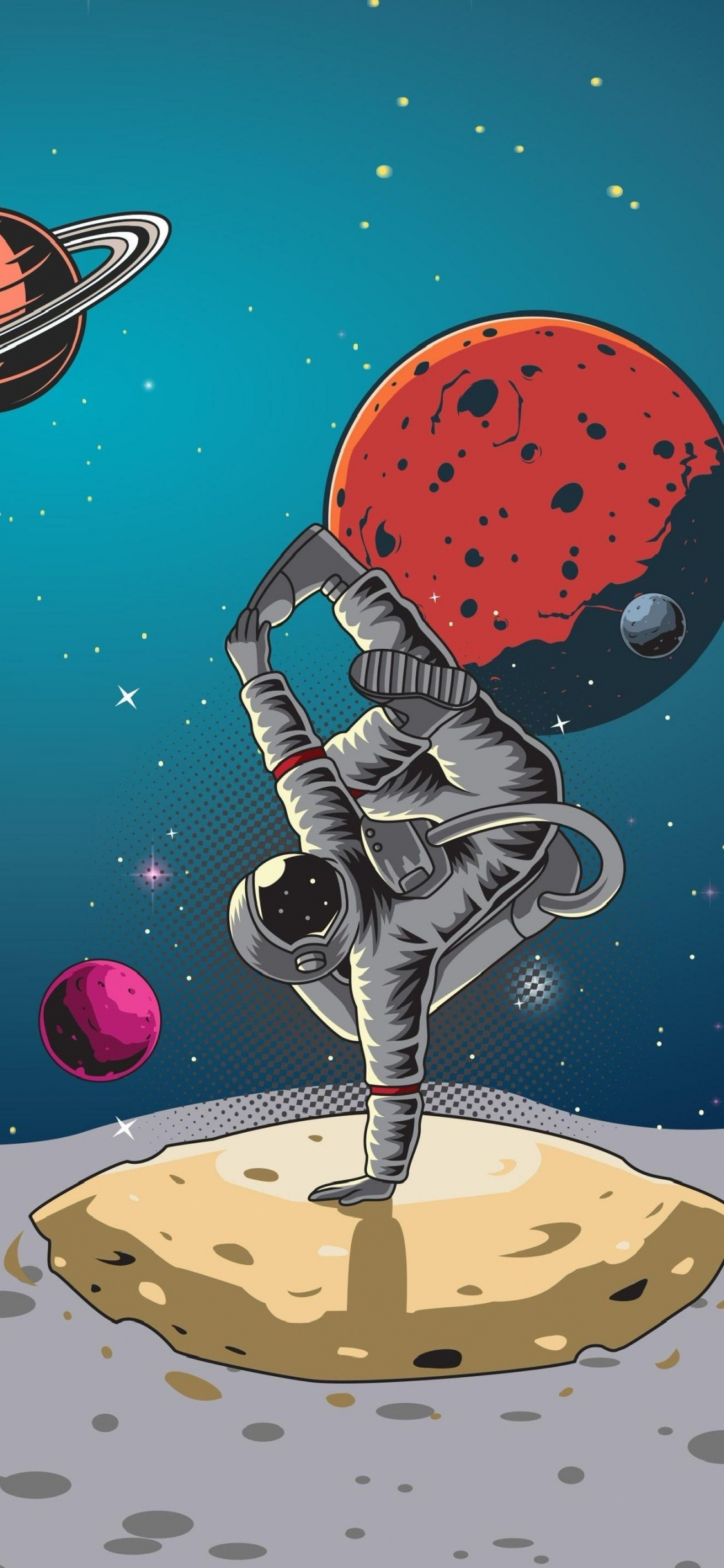 Обои визуальное искусство, иллюстрация, космос, арт, мир в разрешении 1125x2436