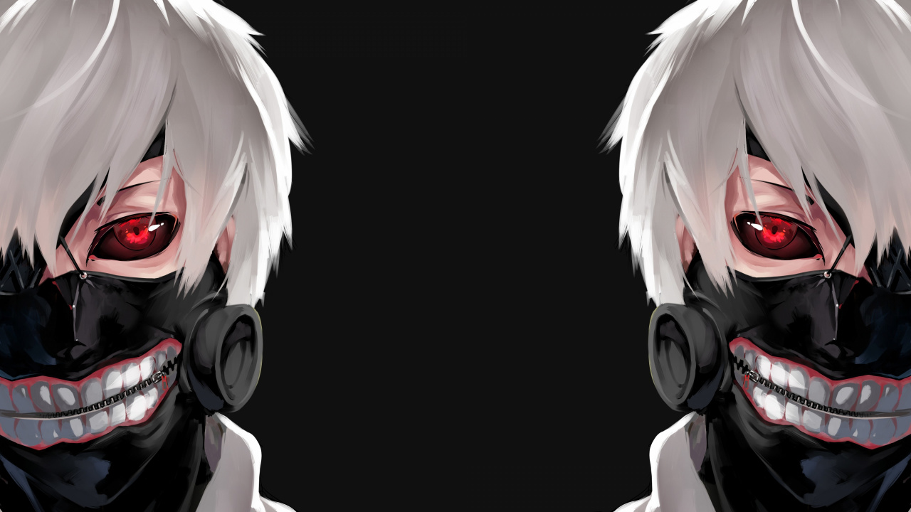 Обои Токио вурдалак, рот, сверхъестественное существо, черные волосы, мангака в разрешении 1280x720