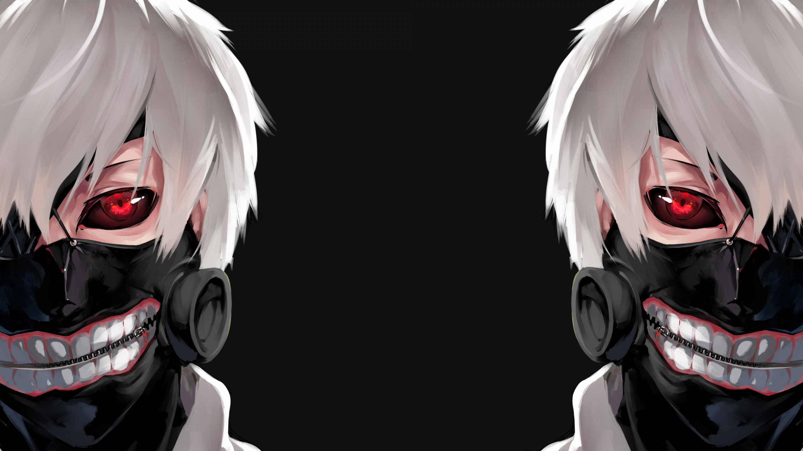 Обои Токио вурдалак, рот, сверхъестественное существо, черные волосы, мангака в разрешении 2560x1440