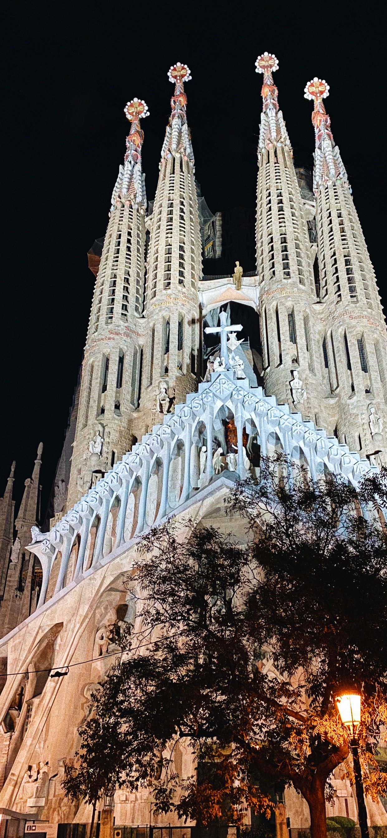 Обои Барселона, ориентир, туризм, достопримечательность, дерево в разрешении 1242x2688