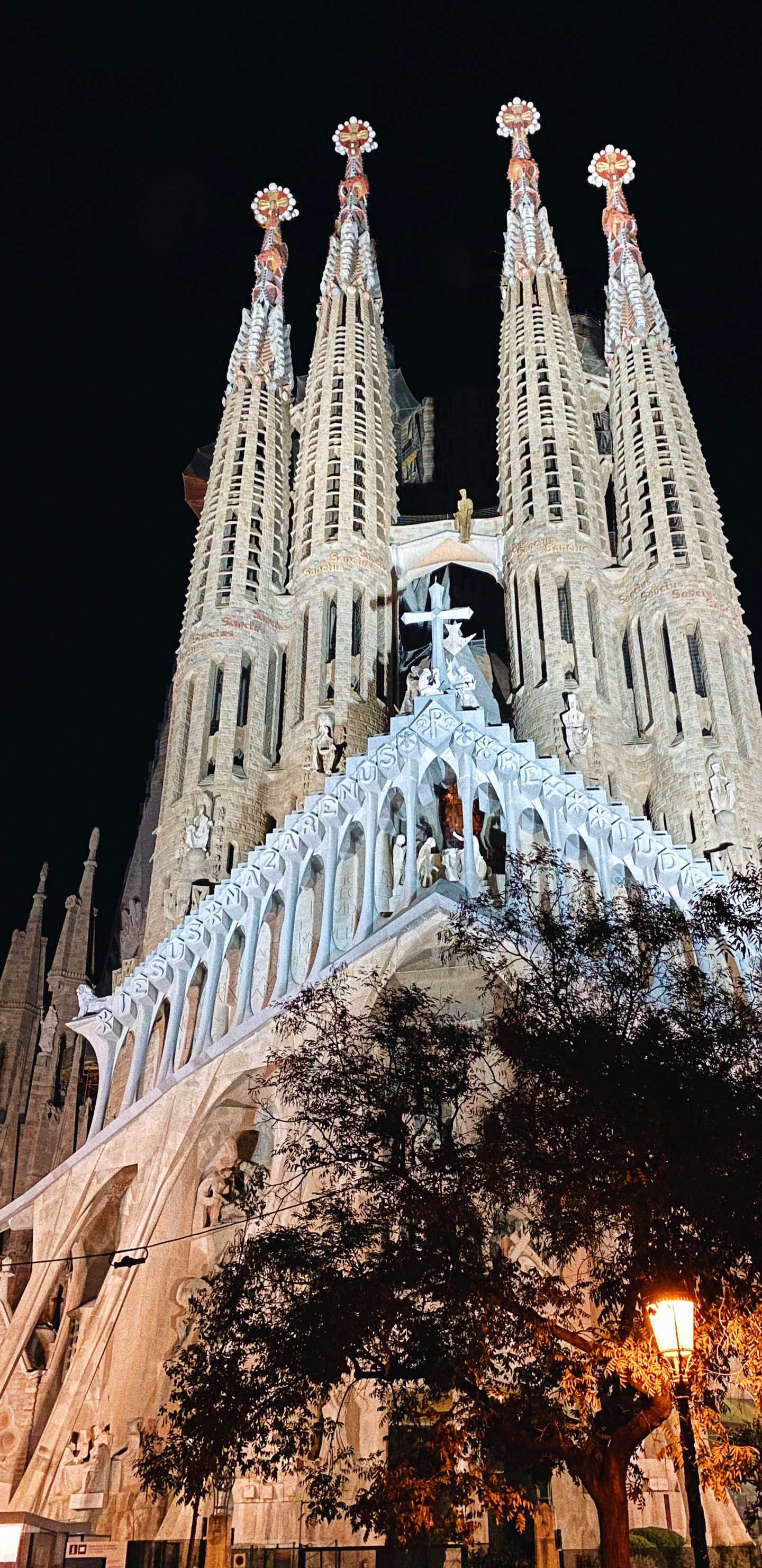 Обои Барселона, ориентир, туризм, достопримечательность, дерево в разрешении 1440x2960