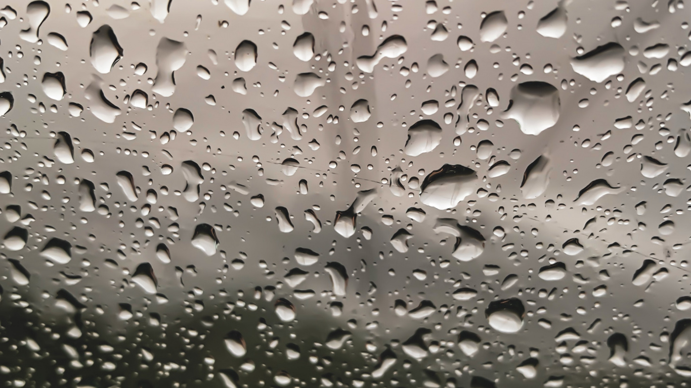 Обои падение, дождь, роса, вода, мелкий дождь в разрешении 1366x768