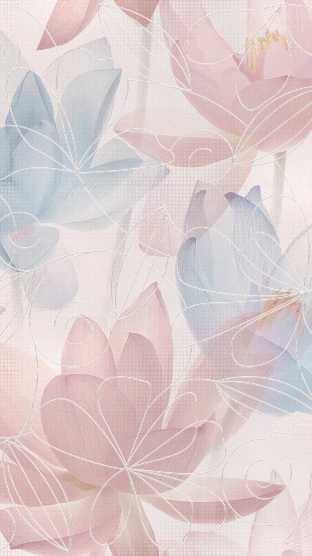 Обои цветочный дизайн, узор, сирень, растение, лепесток в разрешении 1080x1920