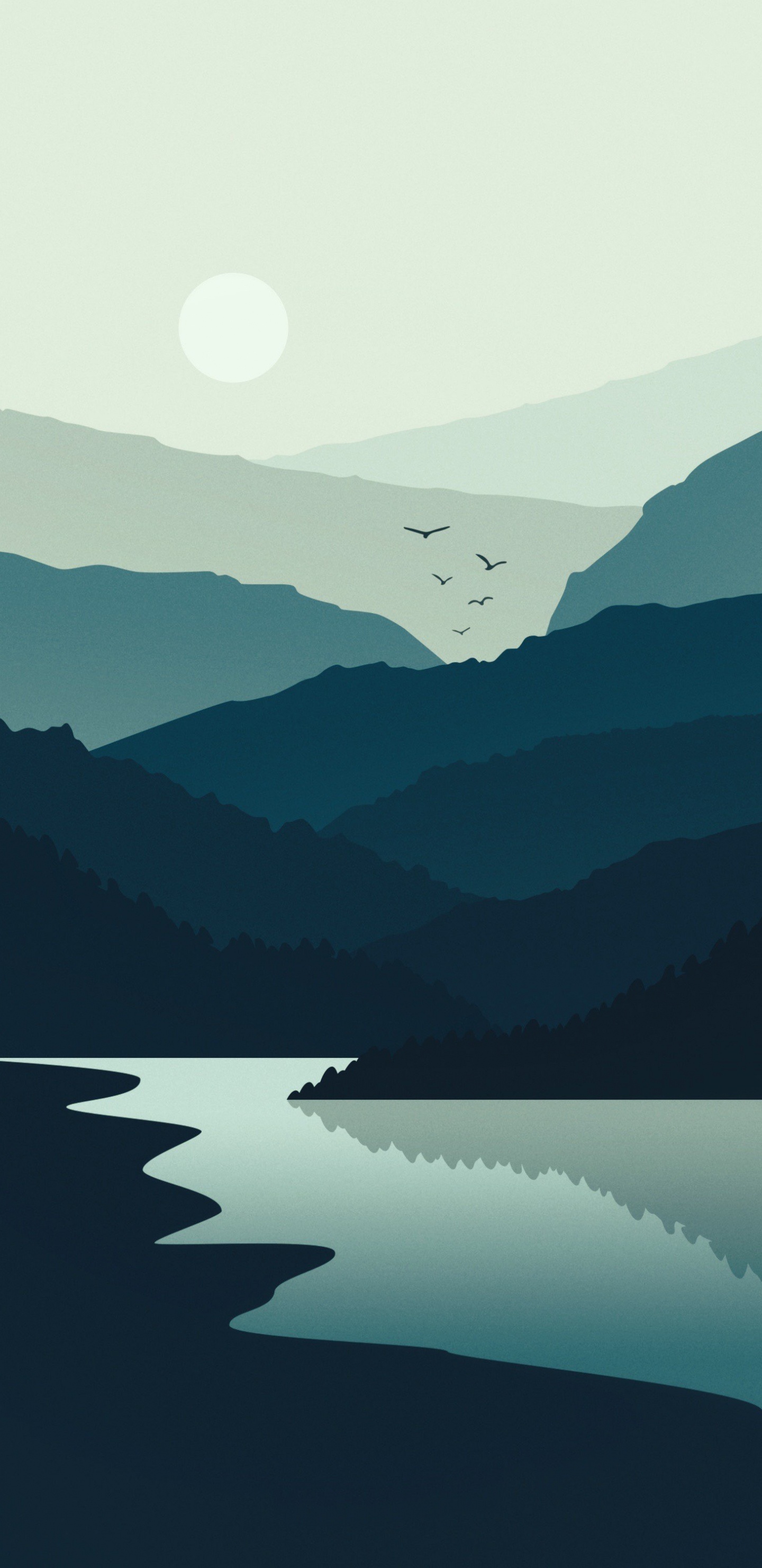 Обои облако, гидроресурсы, вода, гора, атмосфера в разрешении 1440x2960