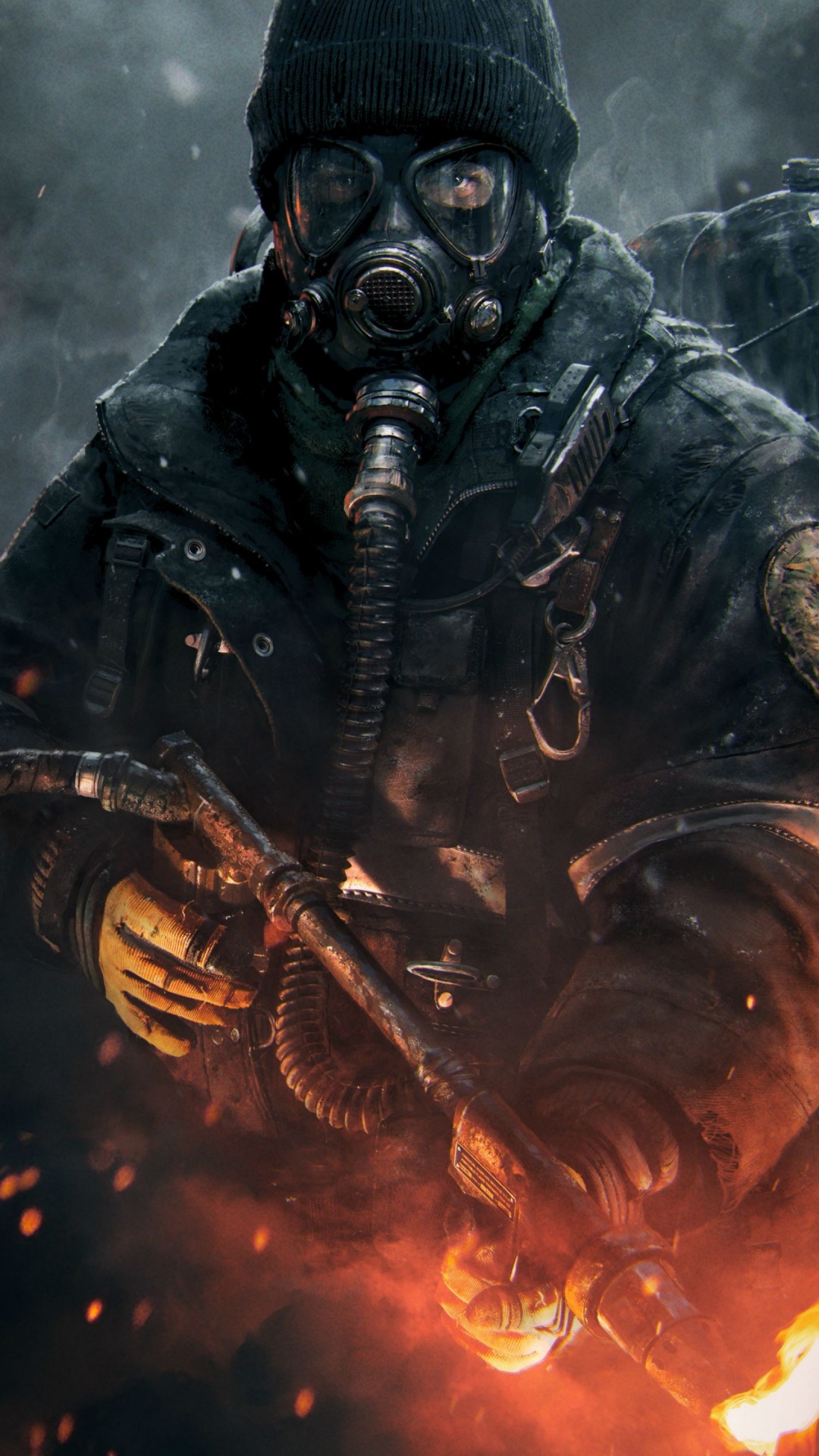 Обои ubisoft, xbox one, дым, демон, кино в разрешении 1080x1920