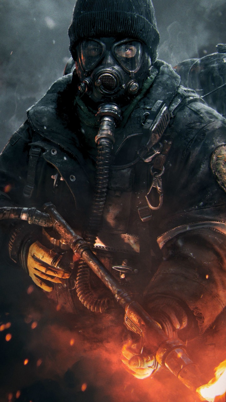 Обои ubisoft, xbox one, дым, демон, кино в разрешении 720x1280