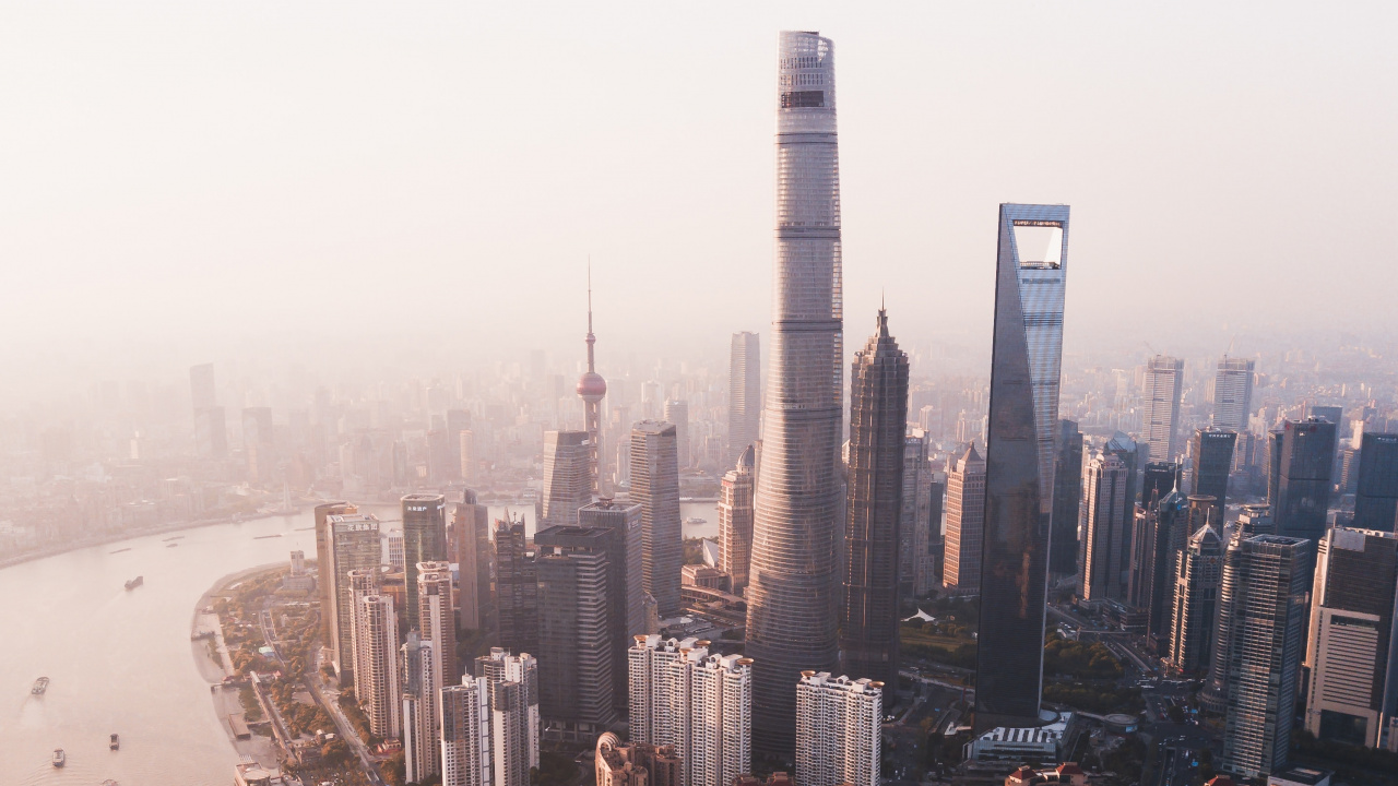 Обои городской пейзаж, городской район, город, метрополия, небоскреб в разрешении 1280x720