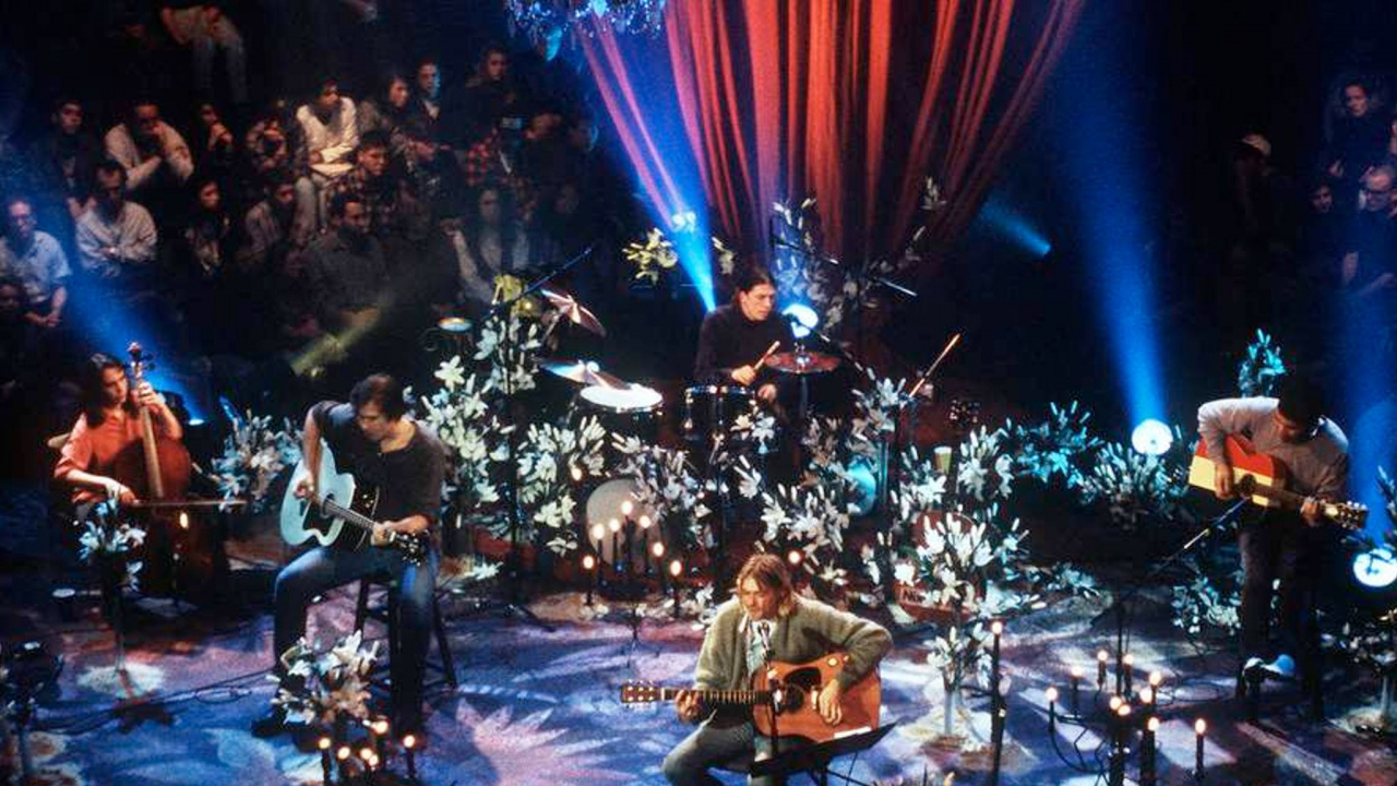 Обои нирвана, акустическая музыка, Представление, развлечение, этап в разрешении 1280x720