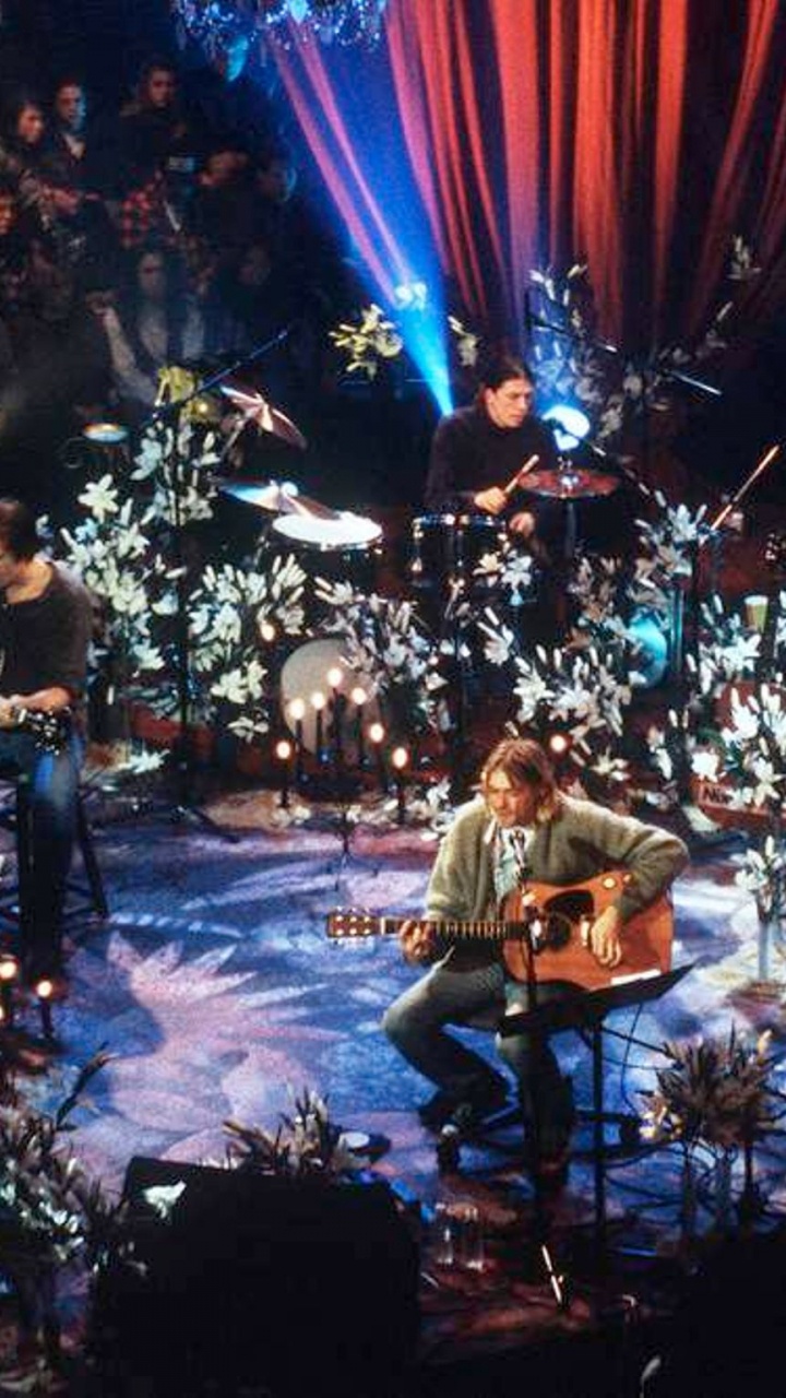 Обои нирвана, акустическая музыка, Представление, развлечение, этап в разрешении 720x1280