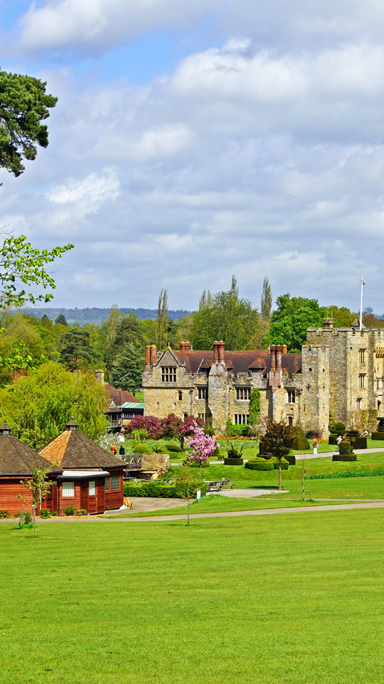 Обои дворец, замок, имущество, дерево, газон в разрешении 750x1334