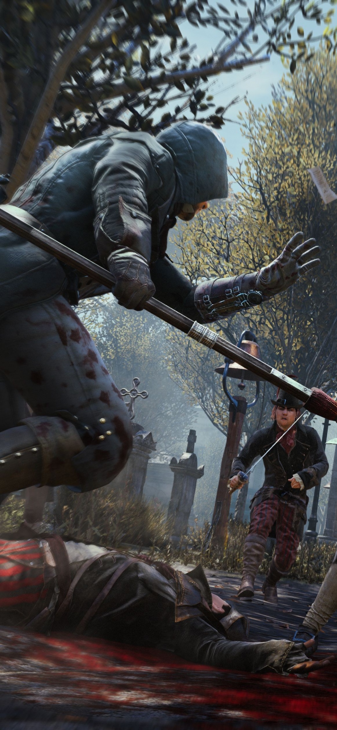 Обои assassins creed unity, ubisoft, ubisoft Монреаль, playstation 4, война в разрешении 1125x2436