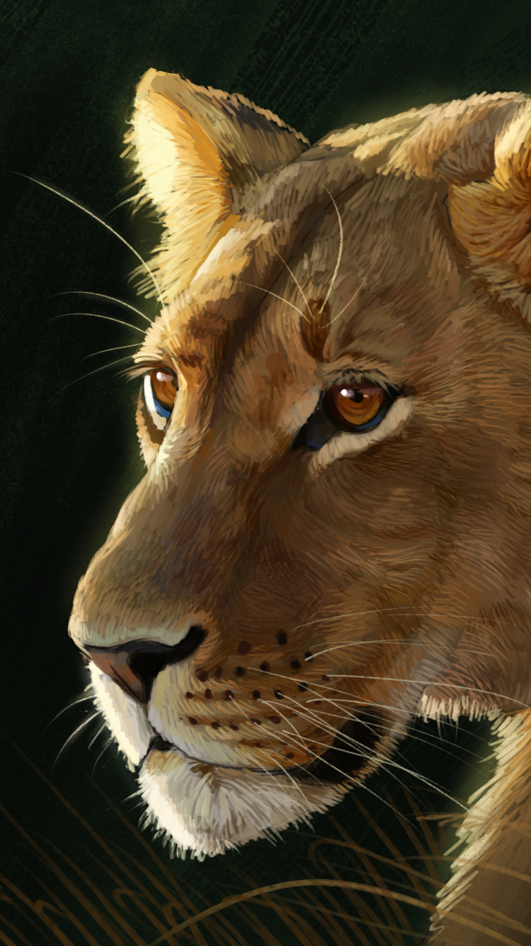 Обои хищник, наземные животные, Лев, Восточно африканский Лев, морда в разрешении 750x1334