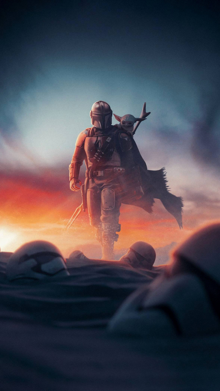 Обои Грогу, йода, мандалорец - 2 сезон, звездные войны, мандалорцы в разрешении 750x1334