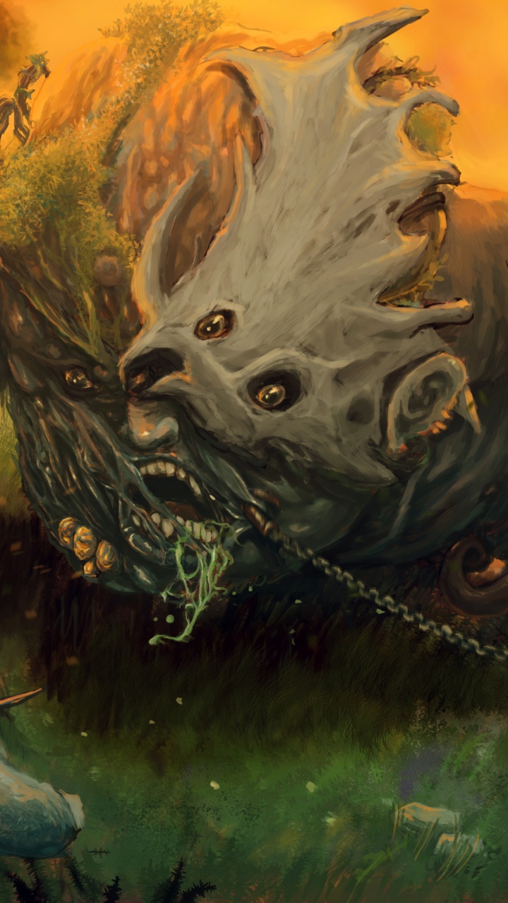 Обои фантастическое искусство, мифология, дракон, мифическое существо, вымирание в разрешении 720x1280