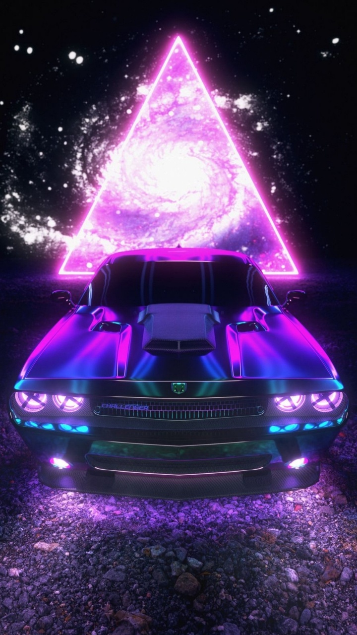 Обои свет, артволк, легковые автомобили, автомобильное освещение, капюшон в разрешении 720x1280