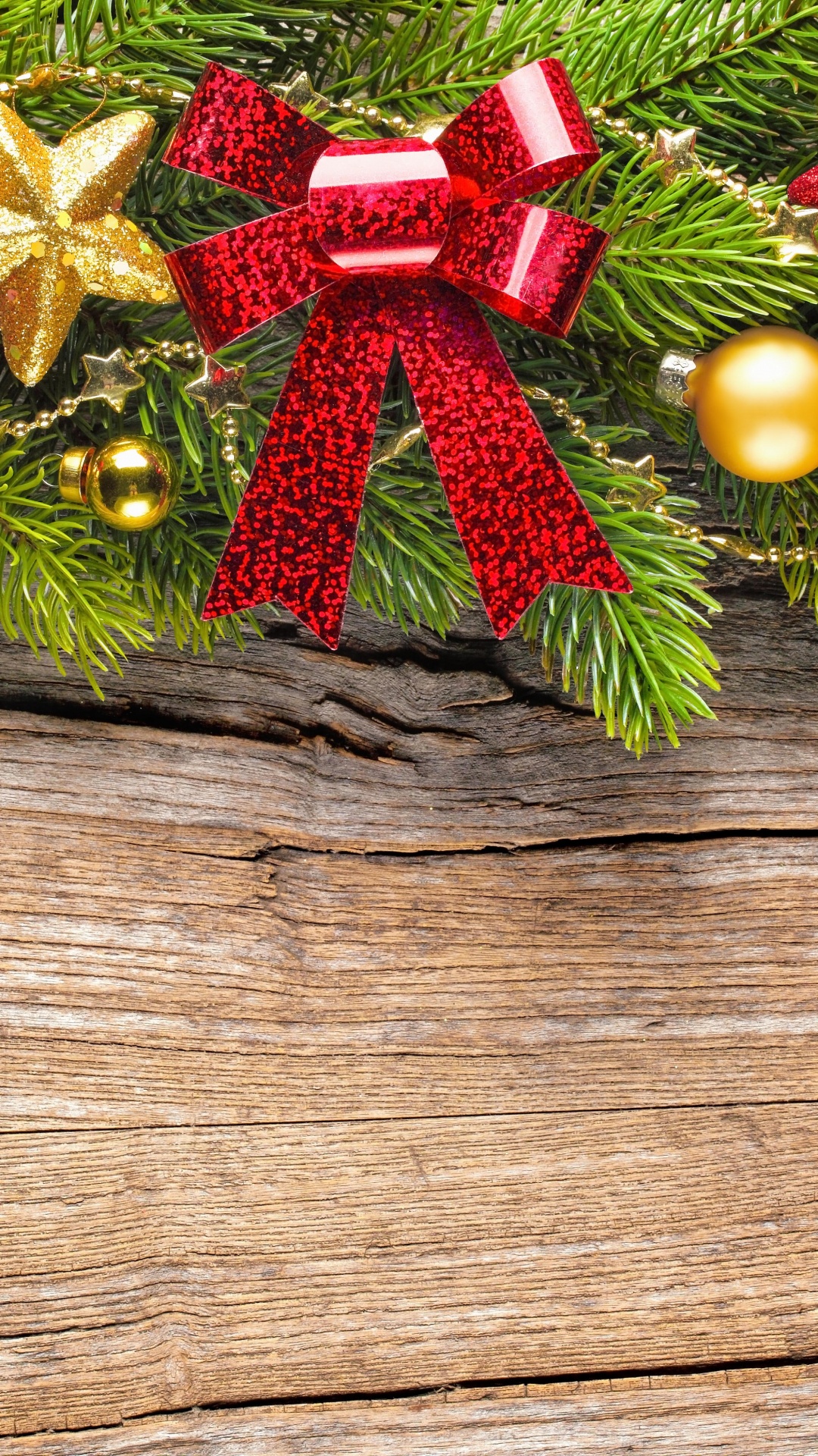 Обои Рождественский день, Новый год, Рождественские украшения, праздник, елка в разрешении 1080x1920