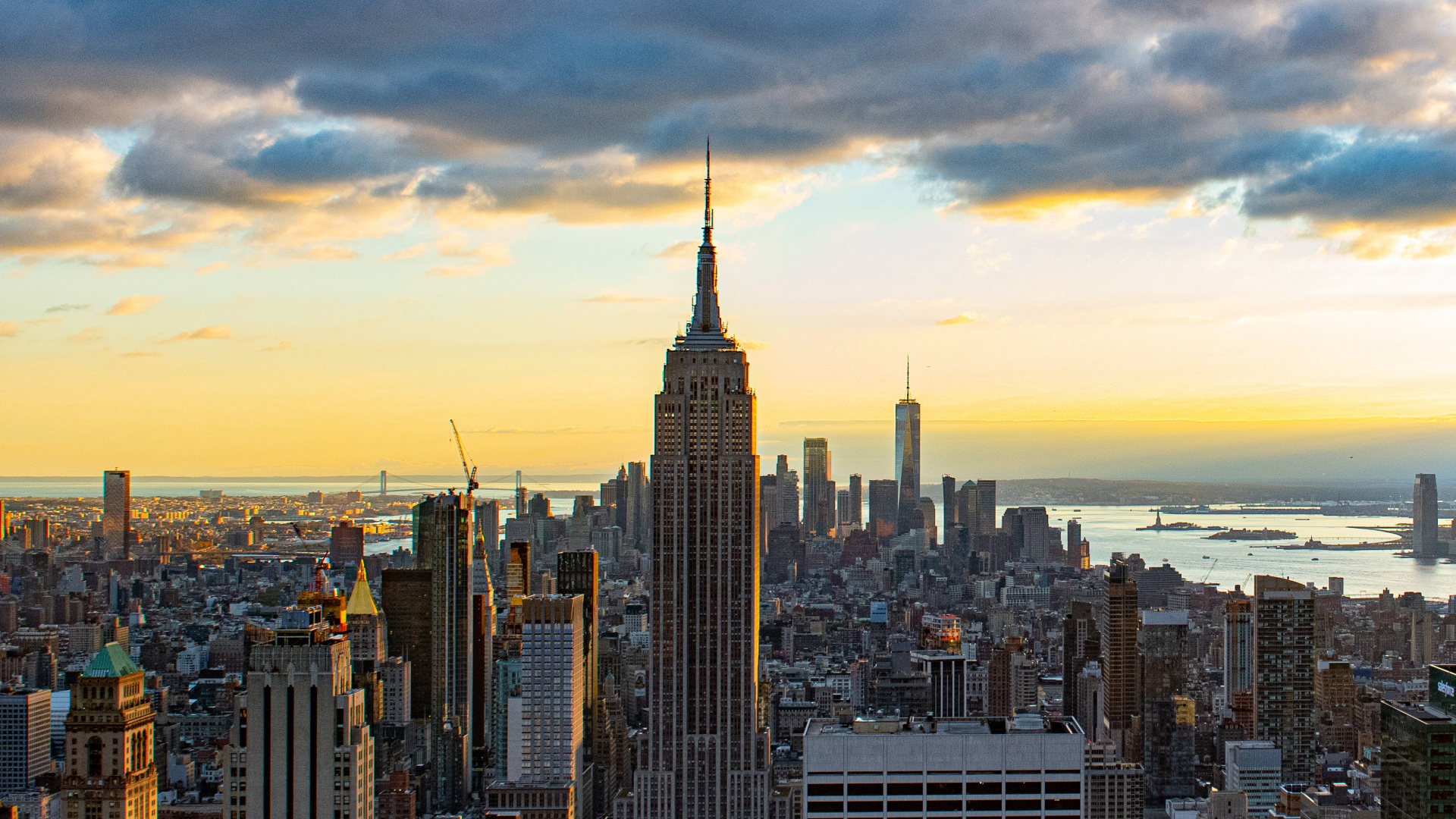 Обои смотровая площадка, городской район, линия горизонта, 432 Парк-Авеню ОСМД, населенный пункт в разрешении 1920x1080