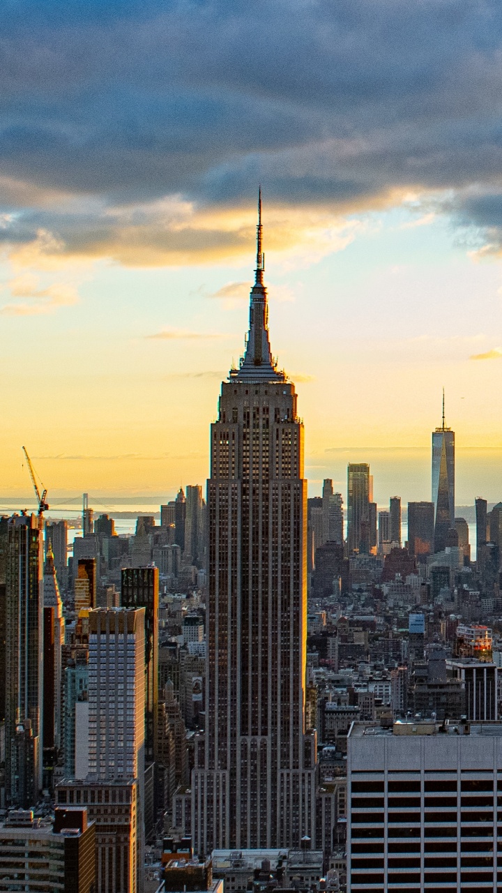 Обои смотровая площадка, городской район, линия горизонта, 432 Парк-Авеню ОСМД, населенный пункт в разрешении 720x1280