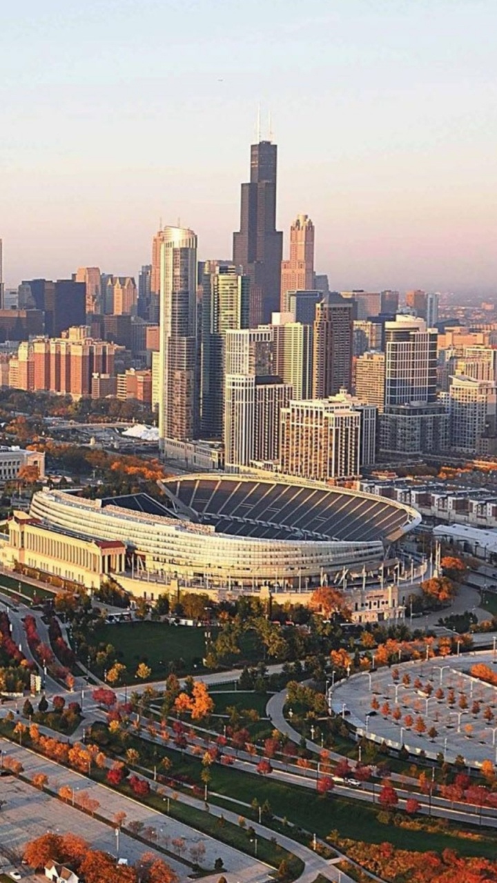 Обои Чикаго, Apple МасВоок Pro, macbook, город, городской пейзаж в разрешении 720x1280