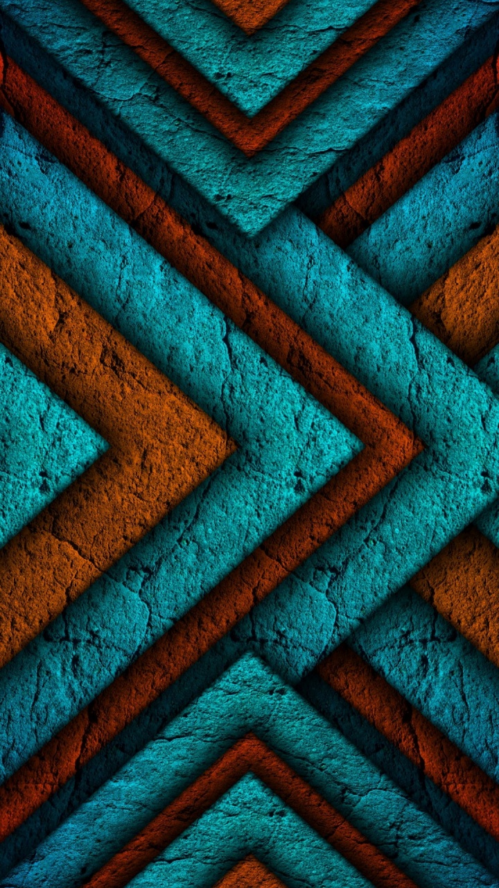 Обои узор, красочность, синий, лазурный, прямоугольник в разрешении 720x1280