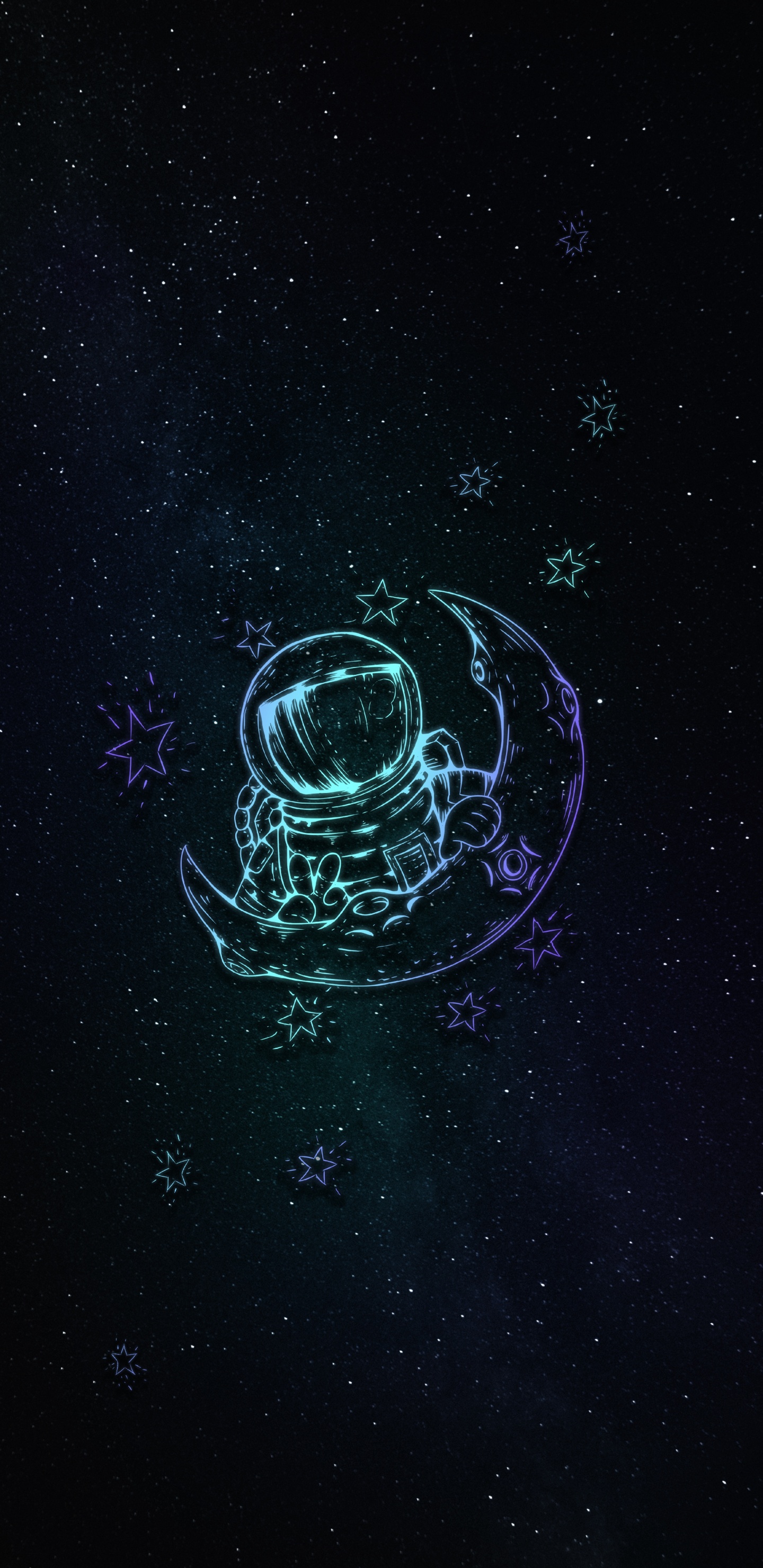 Обои атмосфера, астрономический объект, Галактика, наука, круг в разрешении 1440x2960