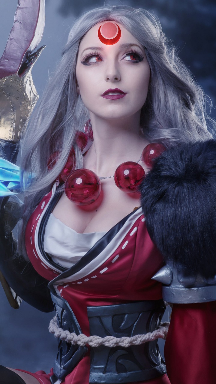 Обои косплей, Лига легенд, костюм, игры, видео в разрешении 720x1280