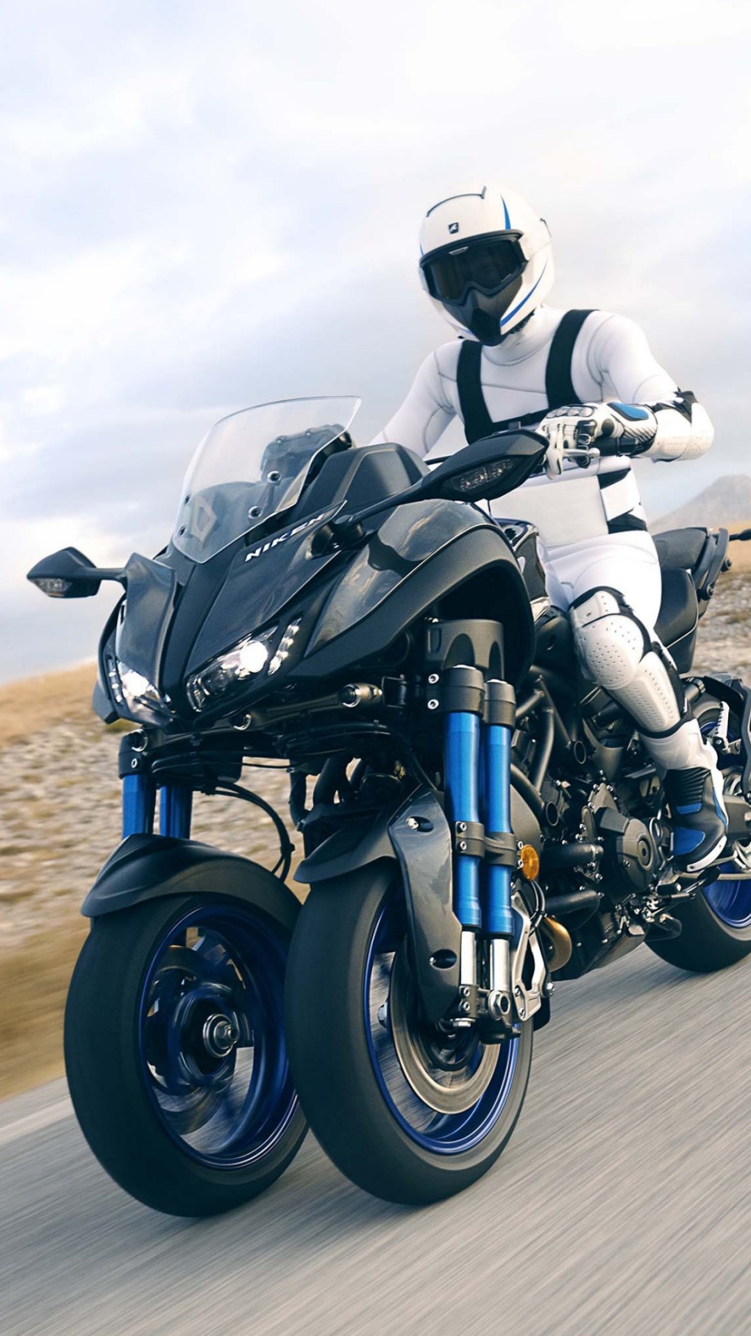 Обои Ямаха мотор Компани, мотоцикл, Три-виллер, мотоспорт, авто в разрешении 1080x1920