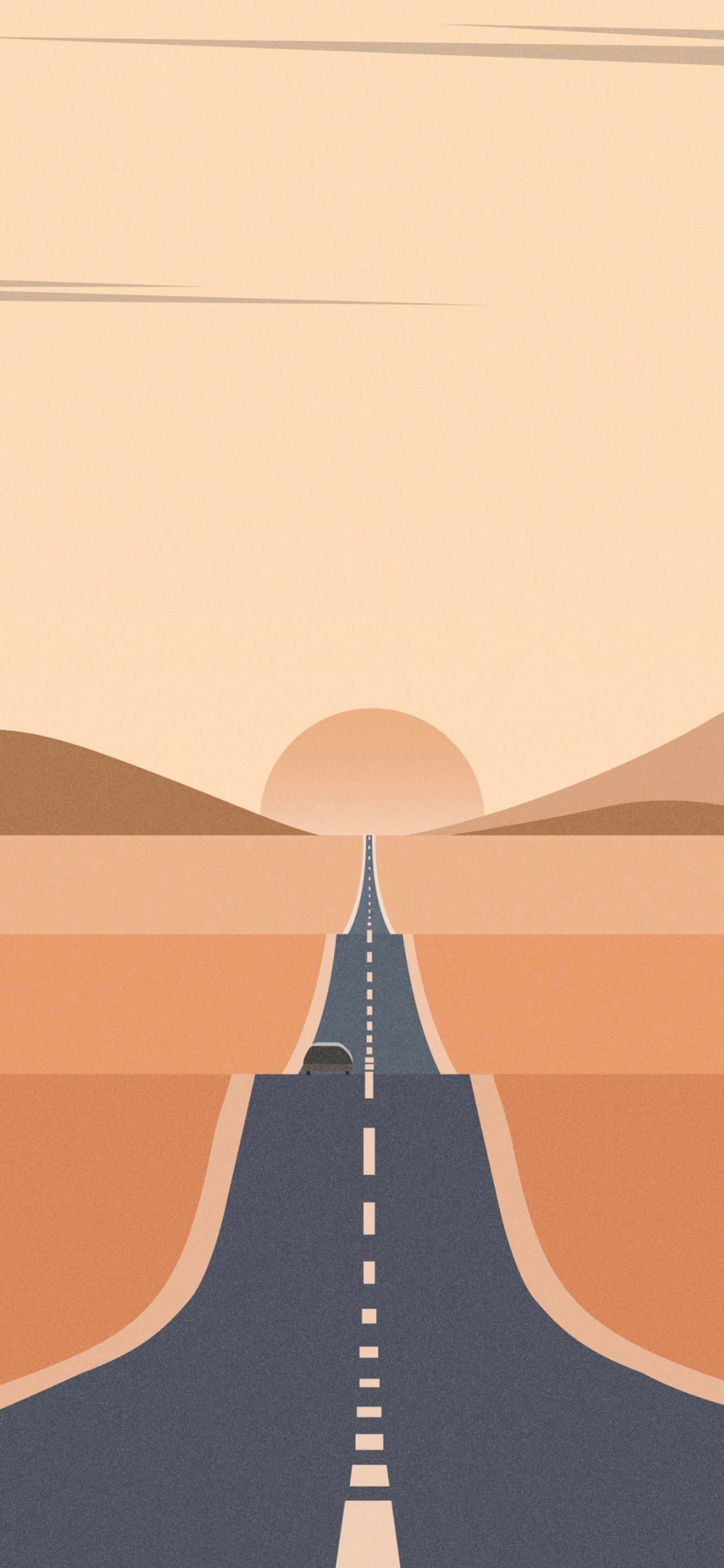 Обои Оранжевый цвет, треугольник, склон, полутона и оттенки, узор в разрешении 1242x2688