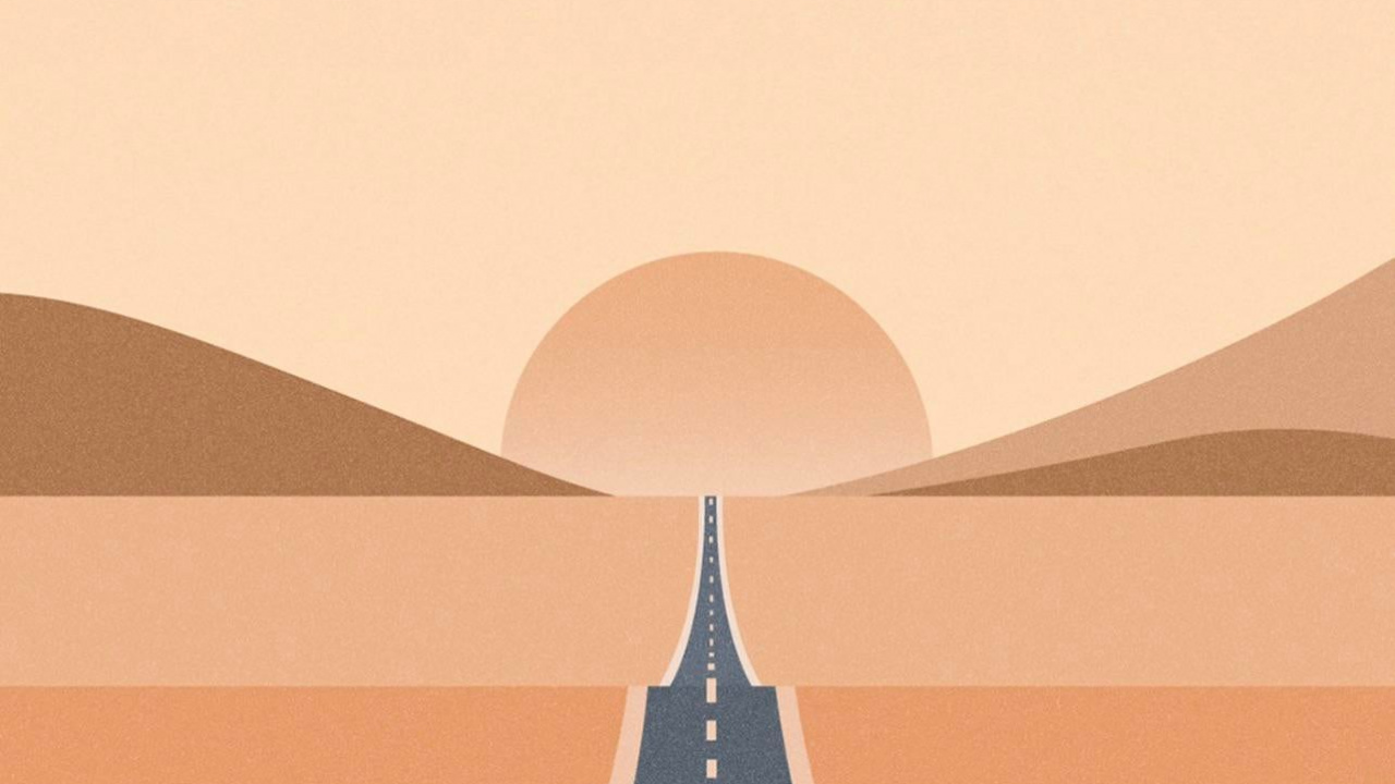 Обои Оранжевый цвет, треугольник, склон, полутона и оттенки, узор в разрешении 1280x720